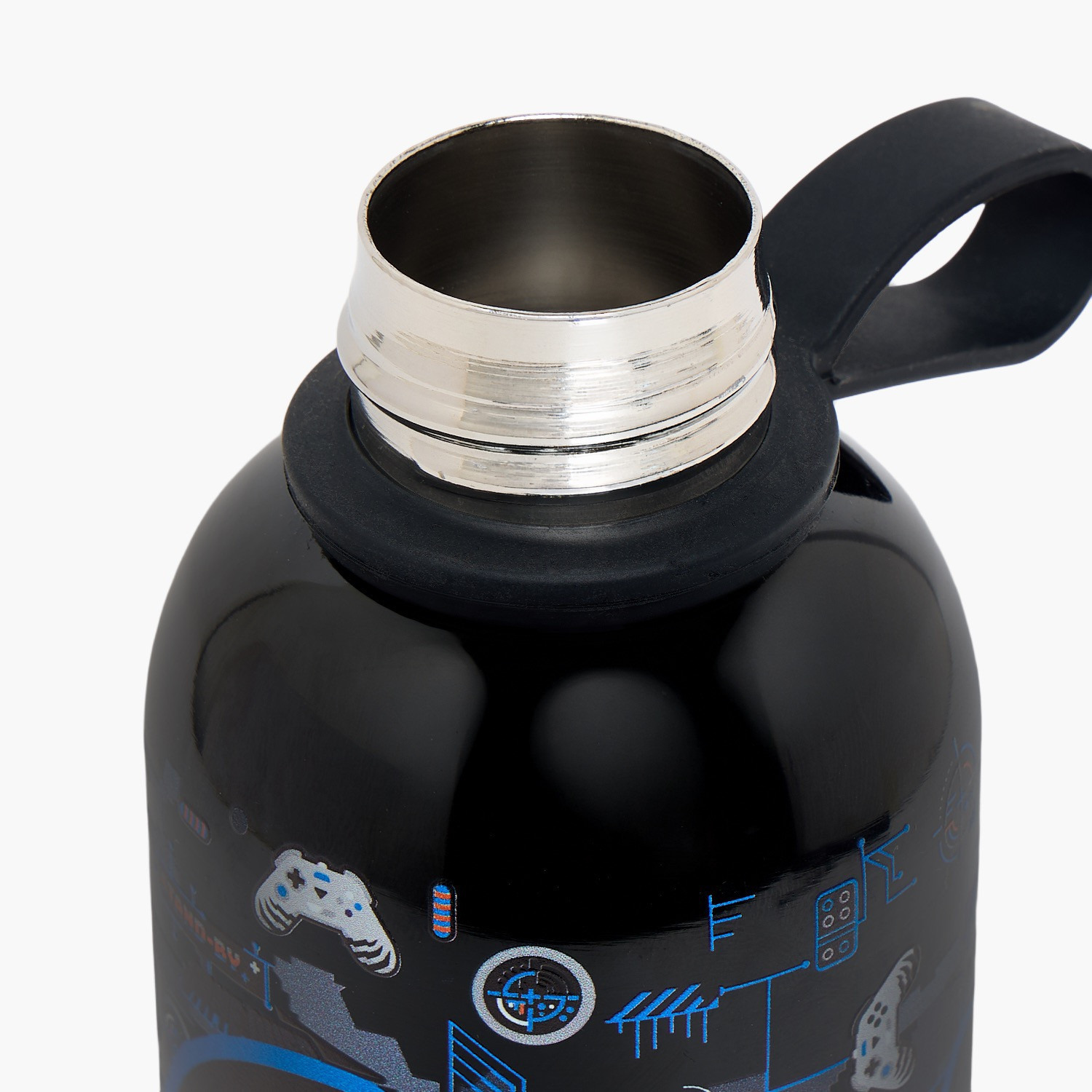 SAMI STUDIO Gamer Print Stainless Steel Water Bottle with Carry Loop - 500 ml-school-waterbottles-image-5