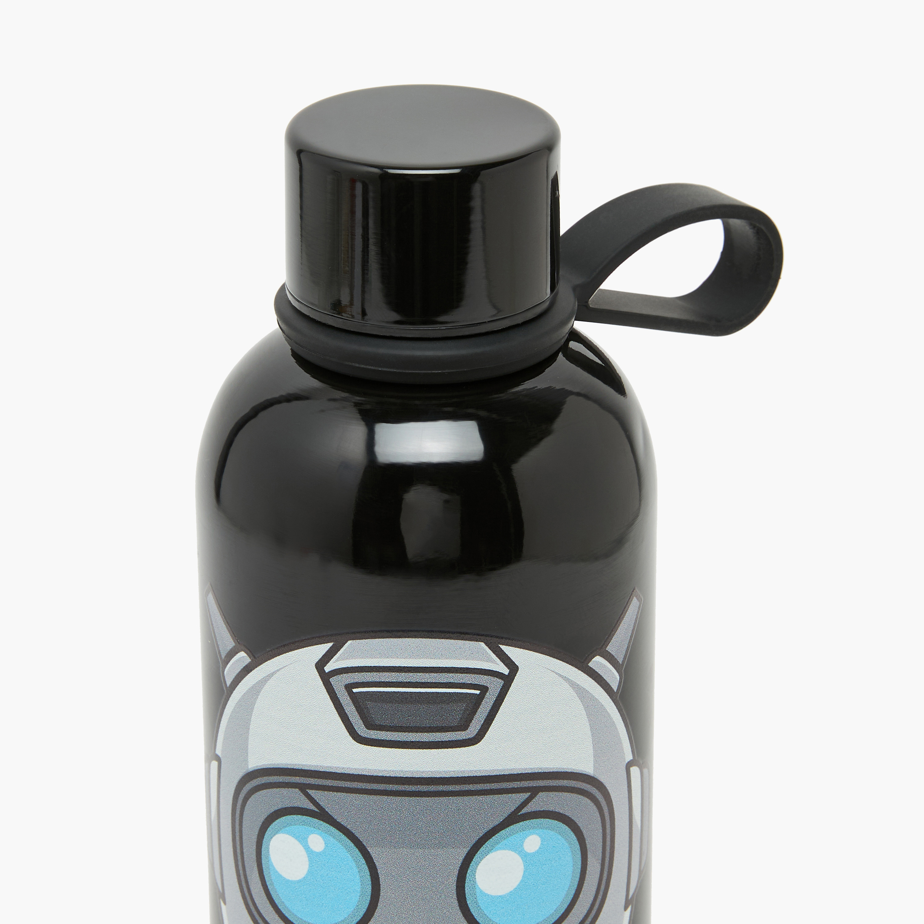 SAMI STUDIO Robot Print Stainless Steel Water Bottle with Loop Handle - 500 ml-school-waterbottles-image-4