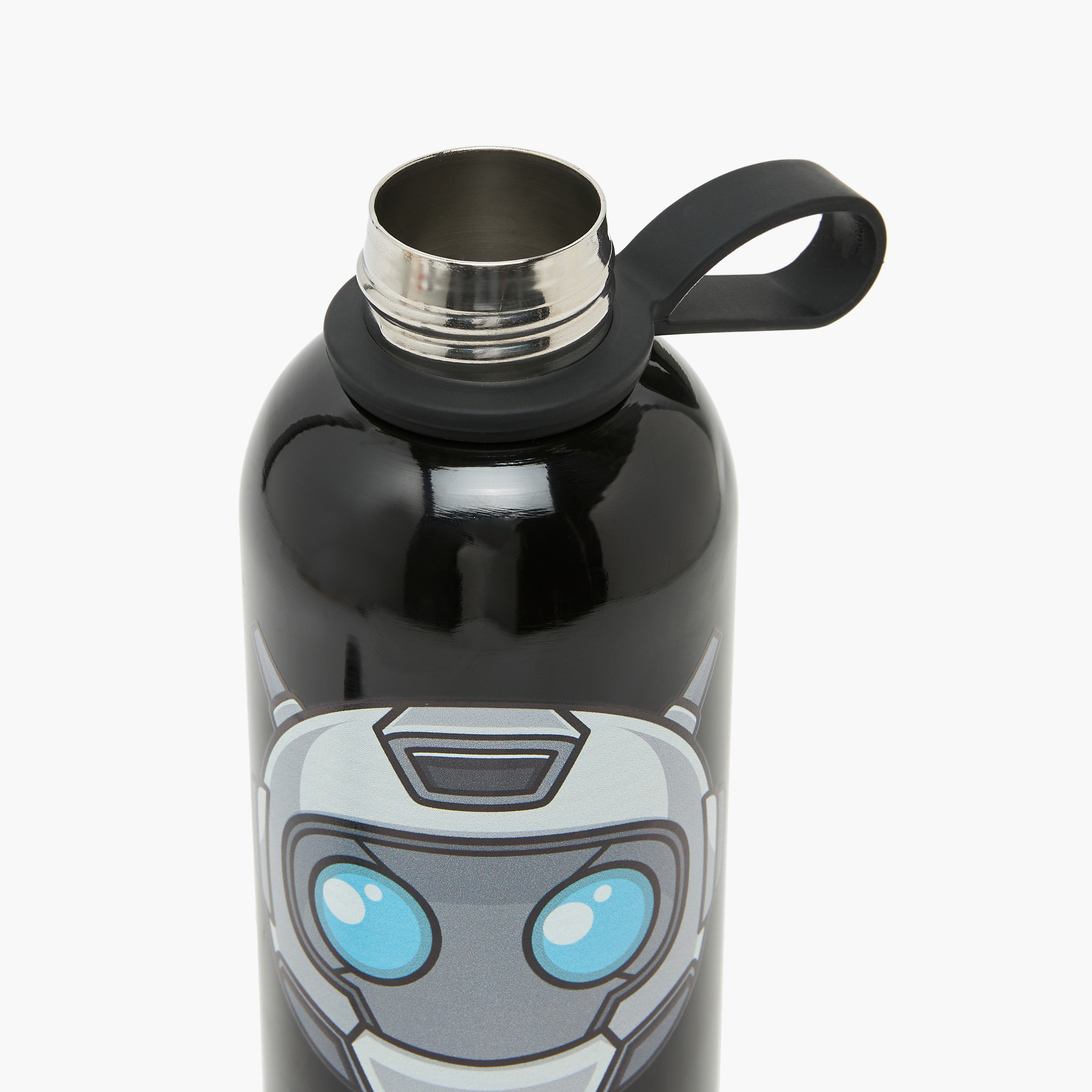 SAMI STUDIO Robot Print Stainless Steel Water Bottle with Loop Handle - 500 ml-school-waterbottles-image-5