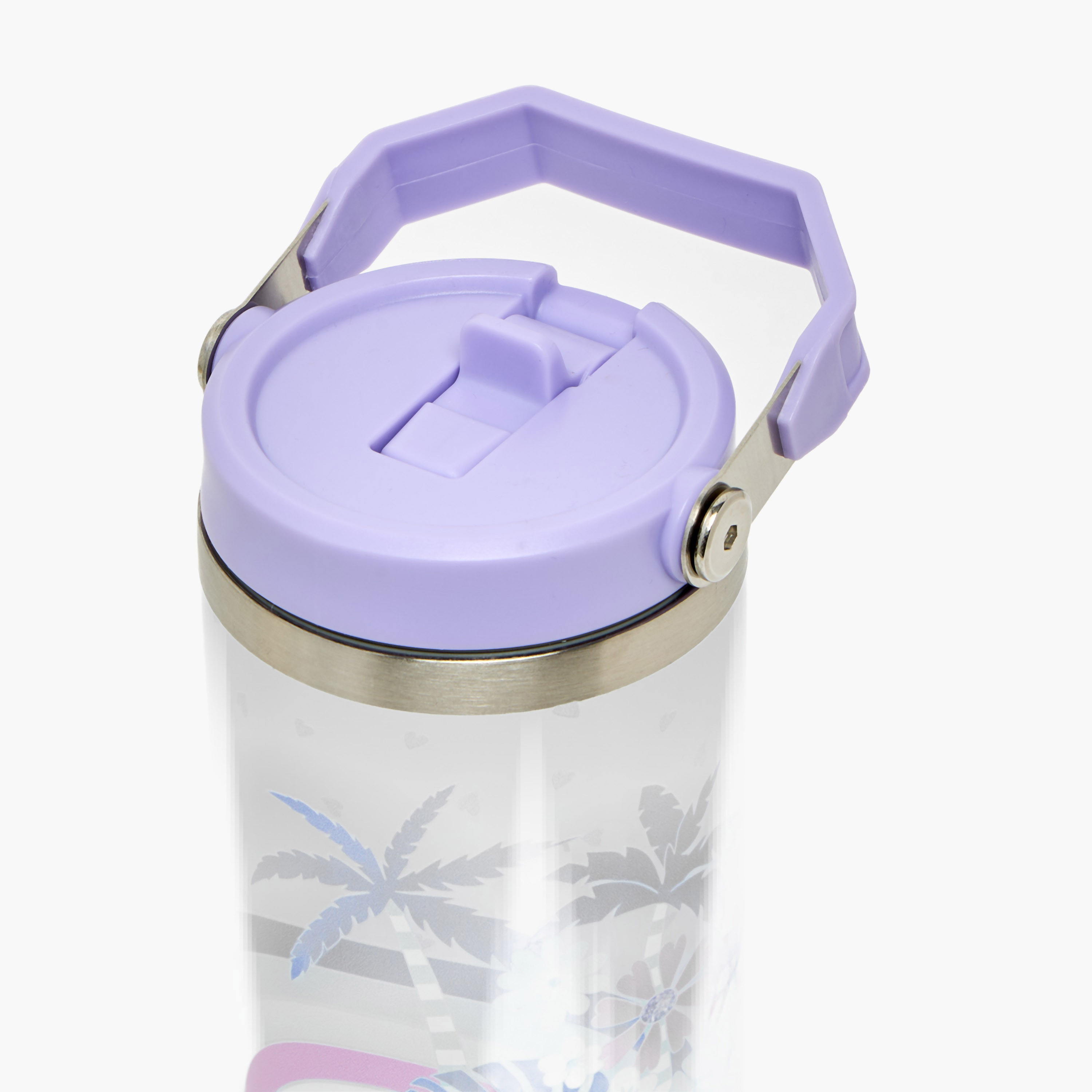 SAMI STUDIO Tropical Print Stainless Steel Water Bottle with Flip Spout and Handle - 1.2 L-school-waterbottles-image-5