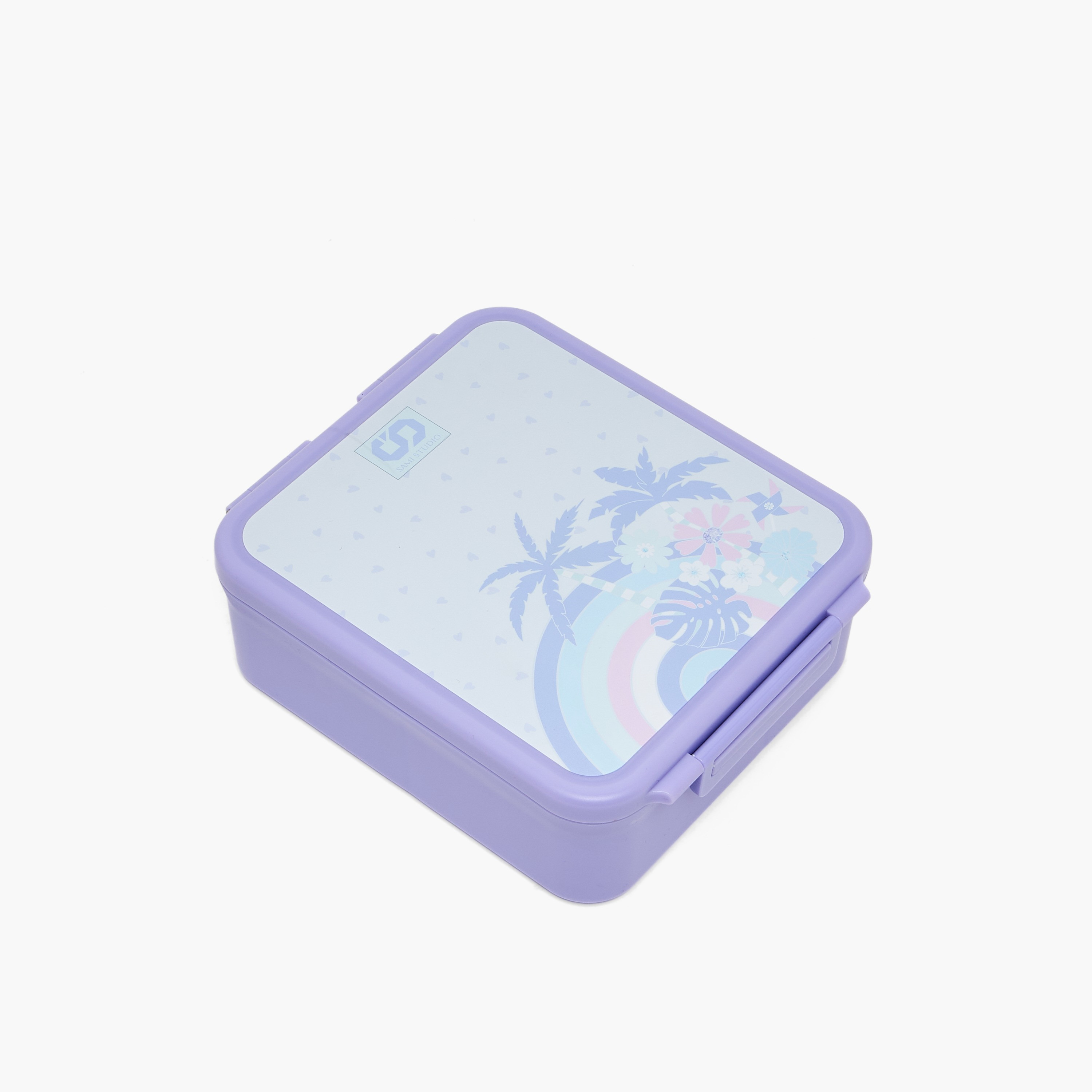 SAMI STUDIO Tropical Print Lunch Box for Girls with Food Jar - 900 ml-school-lunchessentials-lunchboxes-image-1
