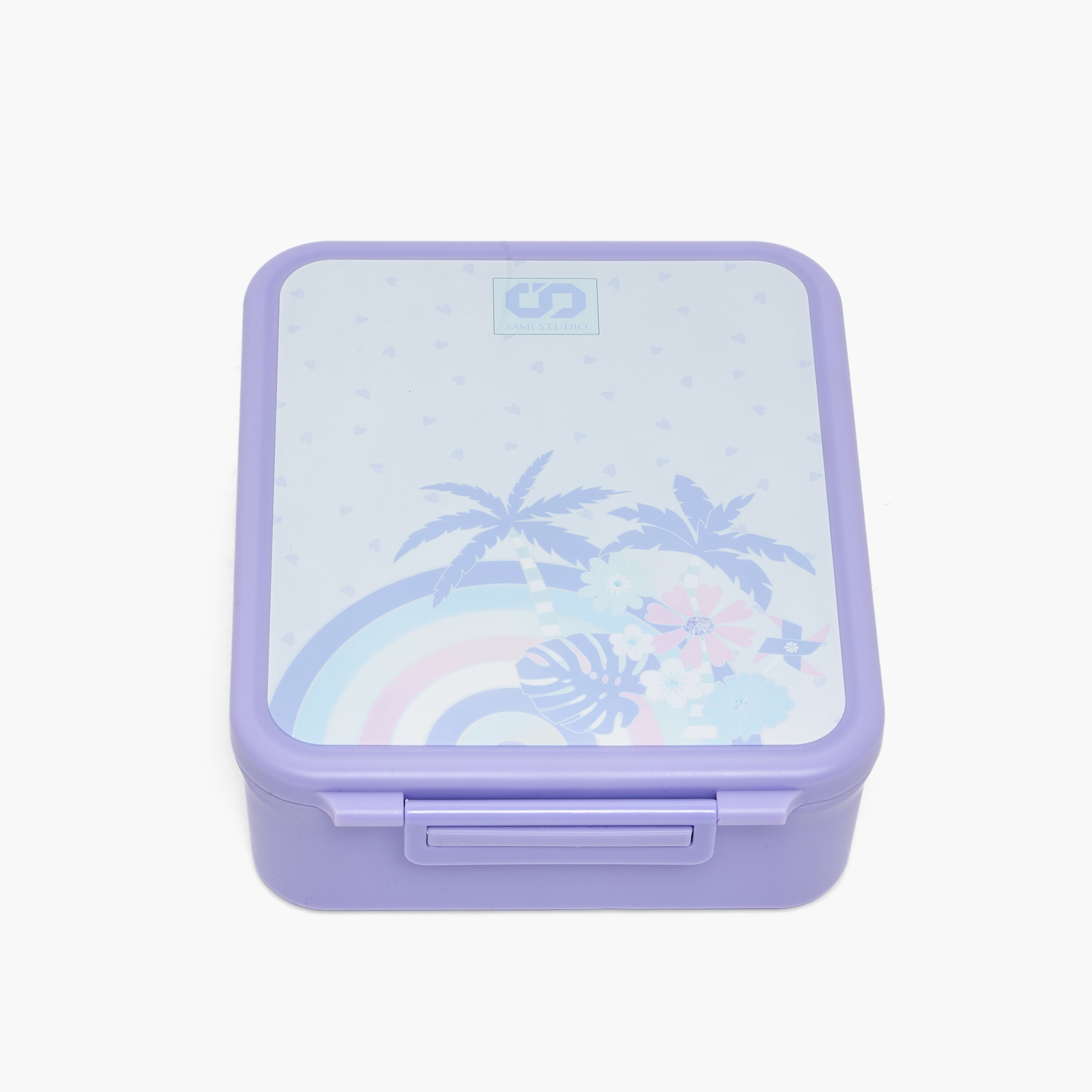 SAMI STUDIO Tropical Print Lunch Box for Girls with Food Jar - 900 ml-school-lunchessentials-lunchboxes-image-2