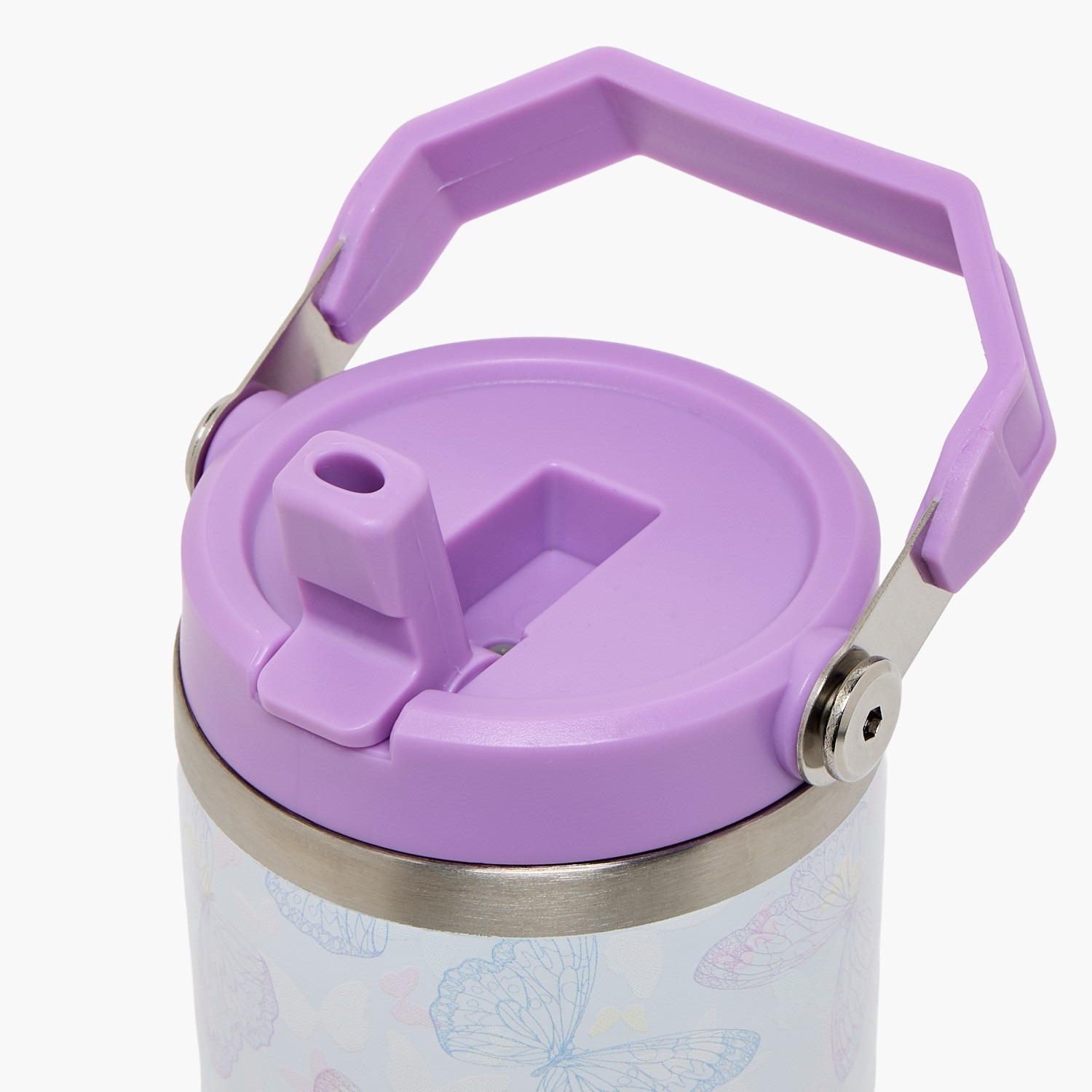 SAMI STUDIO Butterfly Print Stainless Steel Tumbler with Straw - 1.2 L-school-waterbottles-image-6