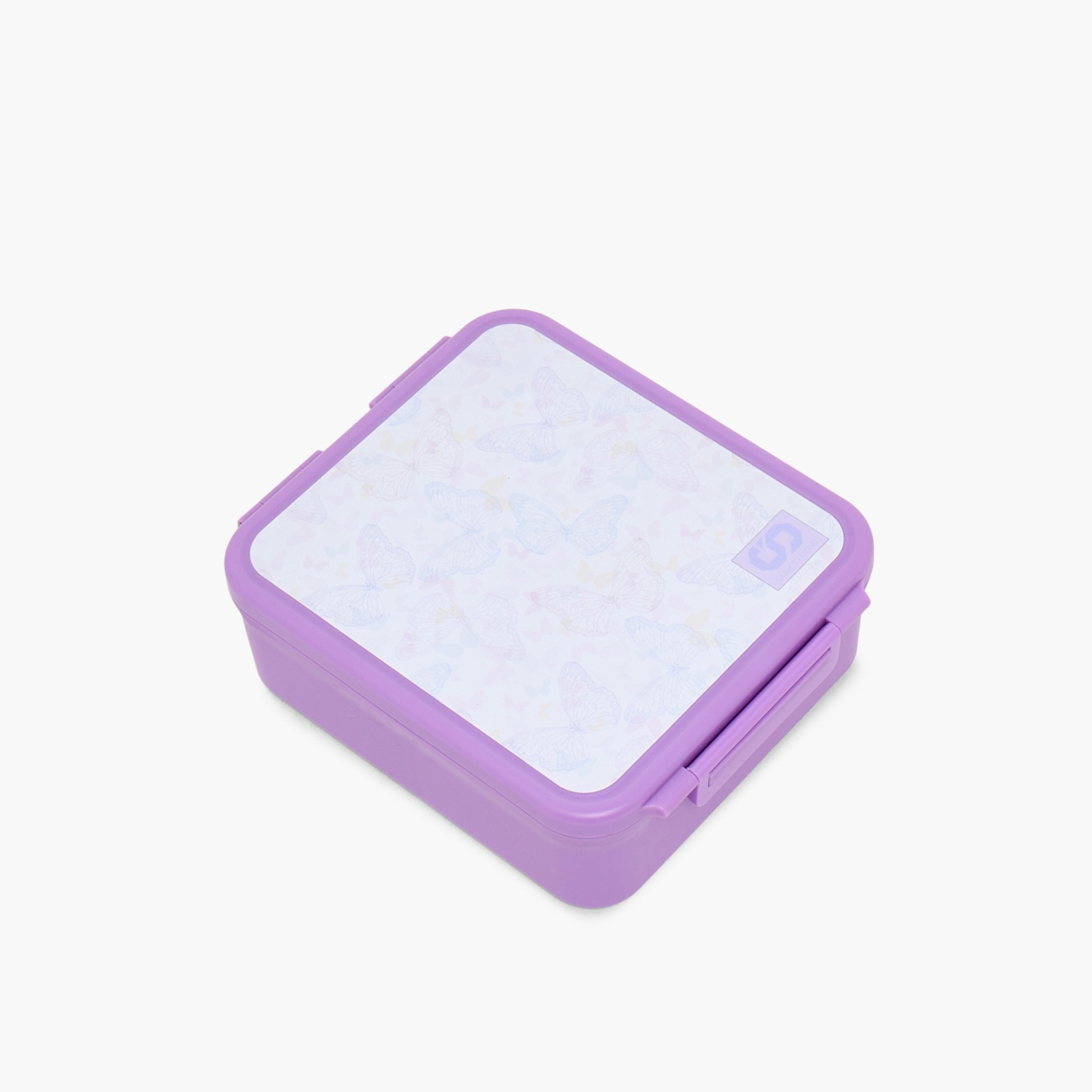 SAMI STUDIO Butterfly Print Lunch Box for Girls with Clip Lock Lid - 900 ml-school-lunchessentials-lunchboxes-image-1