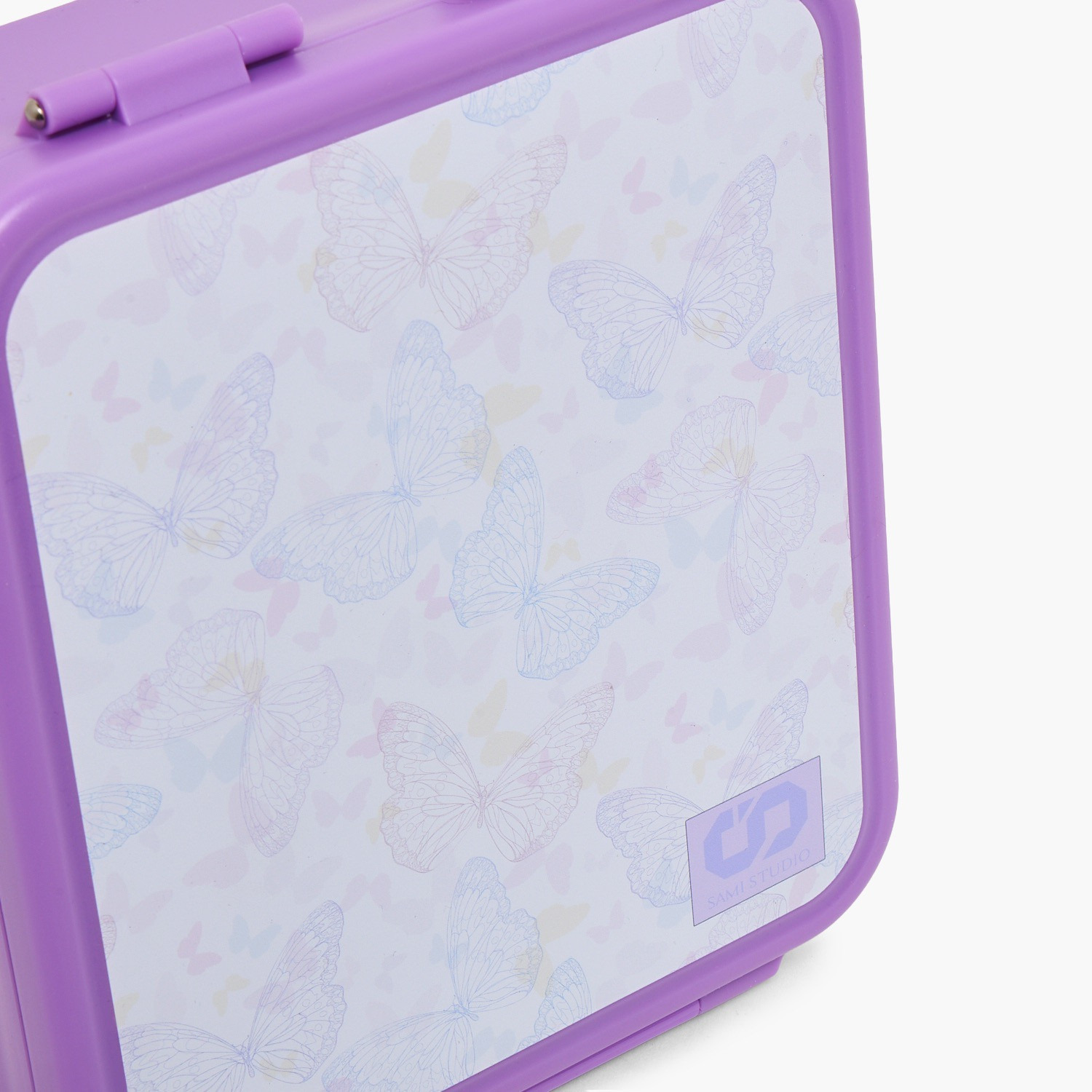 SAMI STUDIO Butterfly Print Lunch Box for Girls with Clip Lock Lid - 900 ml-school-lunchessentials-lunchboxes-image-5