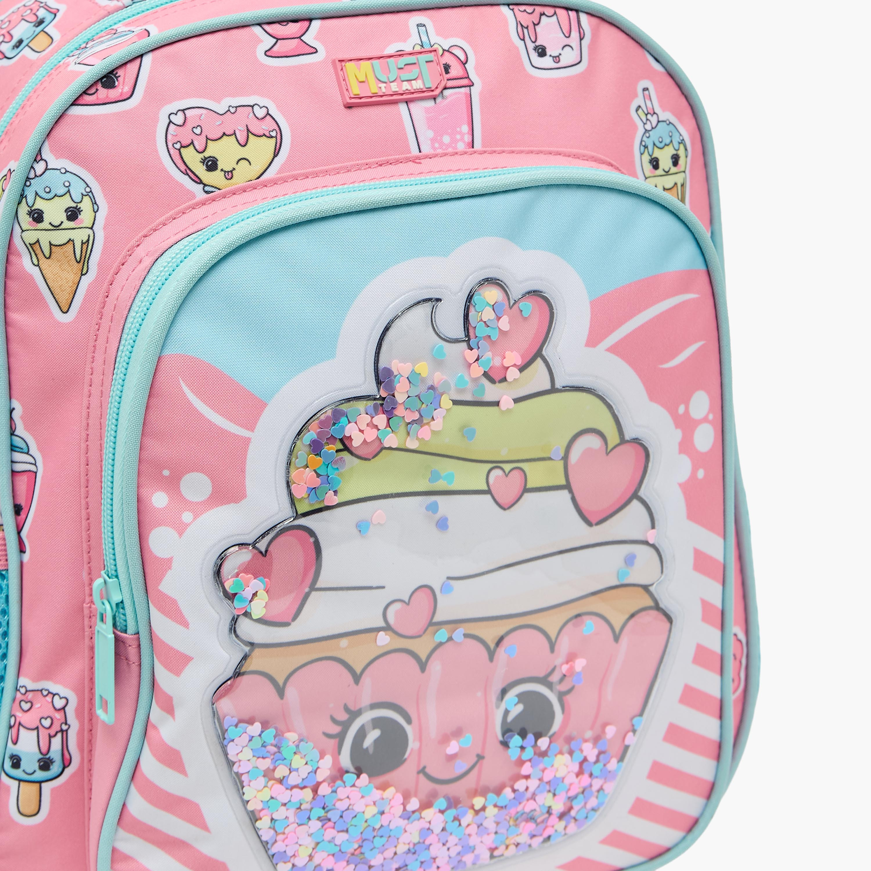 MustTeam Printed 3-Piece School Trolley Bag Set for Girls 2-5 Years with Lunch Bag - 12 inches-school-bagsandbackpacks-trolleybags-image-7