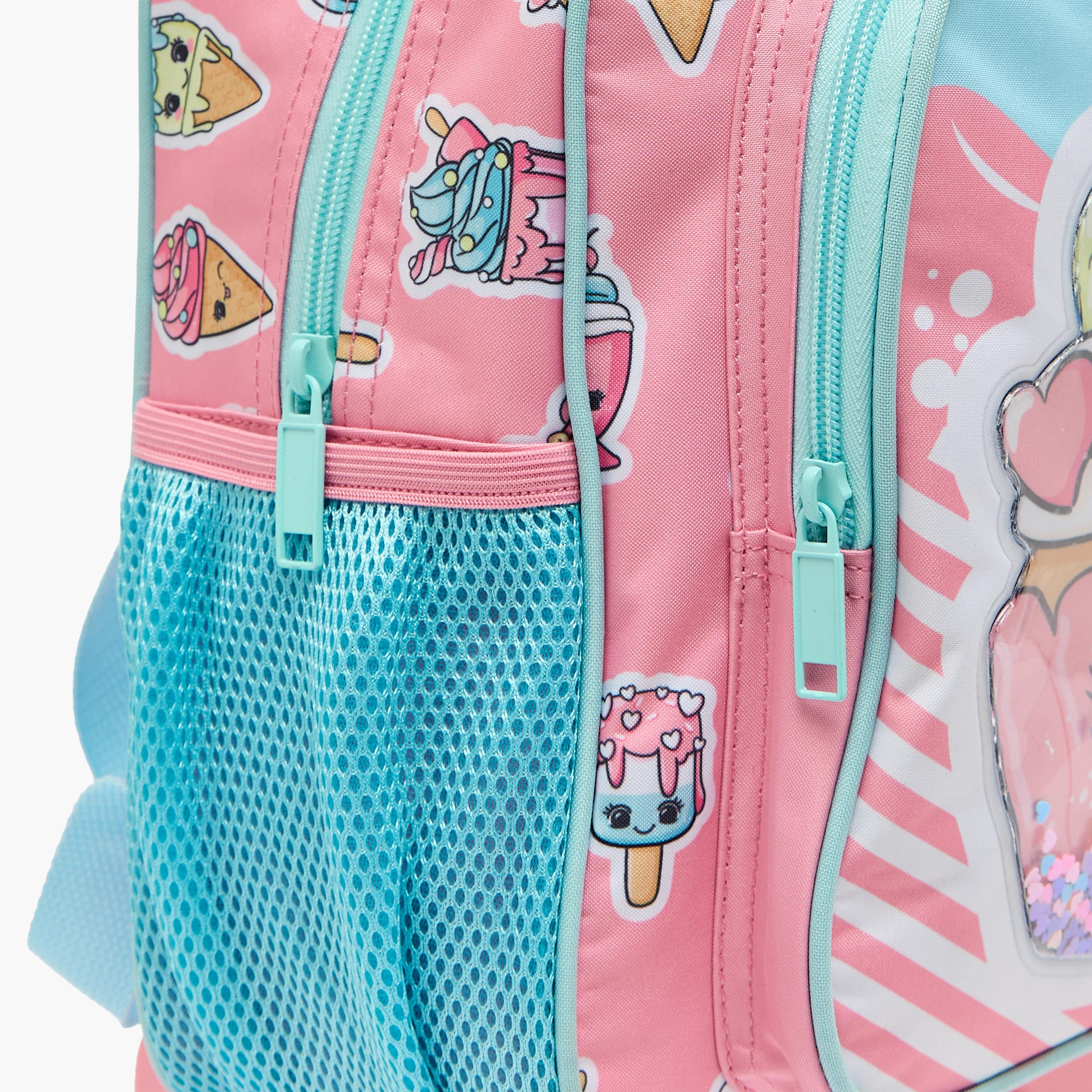 MustTeam Printed 3-Piece School Trolley Bag Set for Girls 2-5 Years with Lunch Bag - 12 inches-school-bagsandbackpacks-trolleybags-image-8
