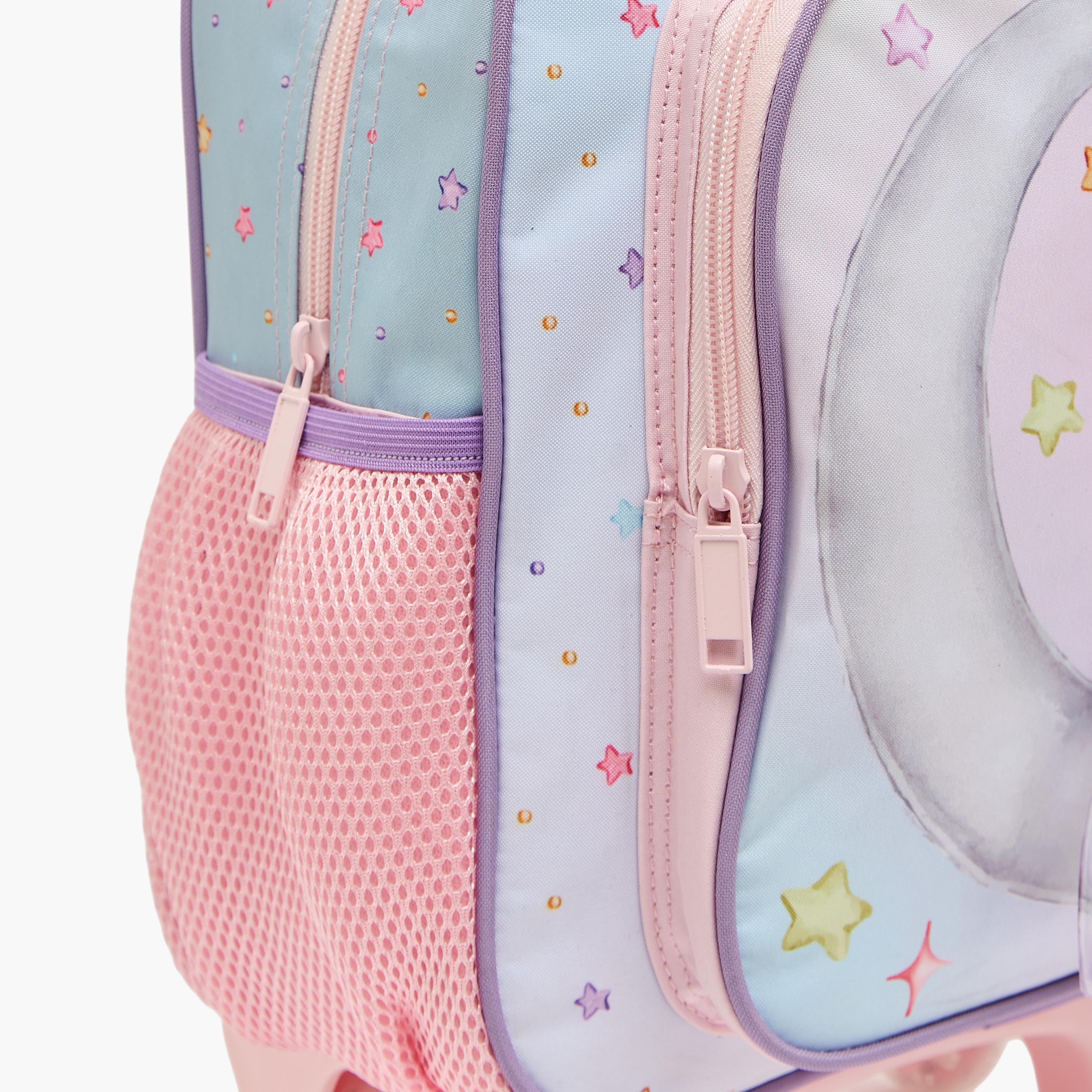 MustTeam Fairy Print 3-Piece School Trolley Bag Set for Girls 2-5 Years with Lunch Bag - 12 inches-school-bagsandbackpacks-trolleybags-image-8