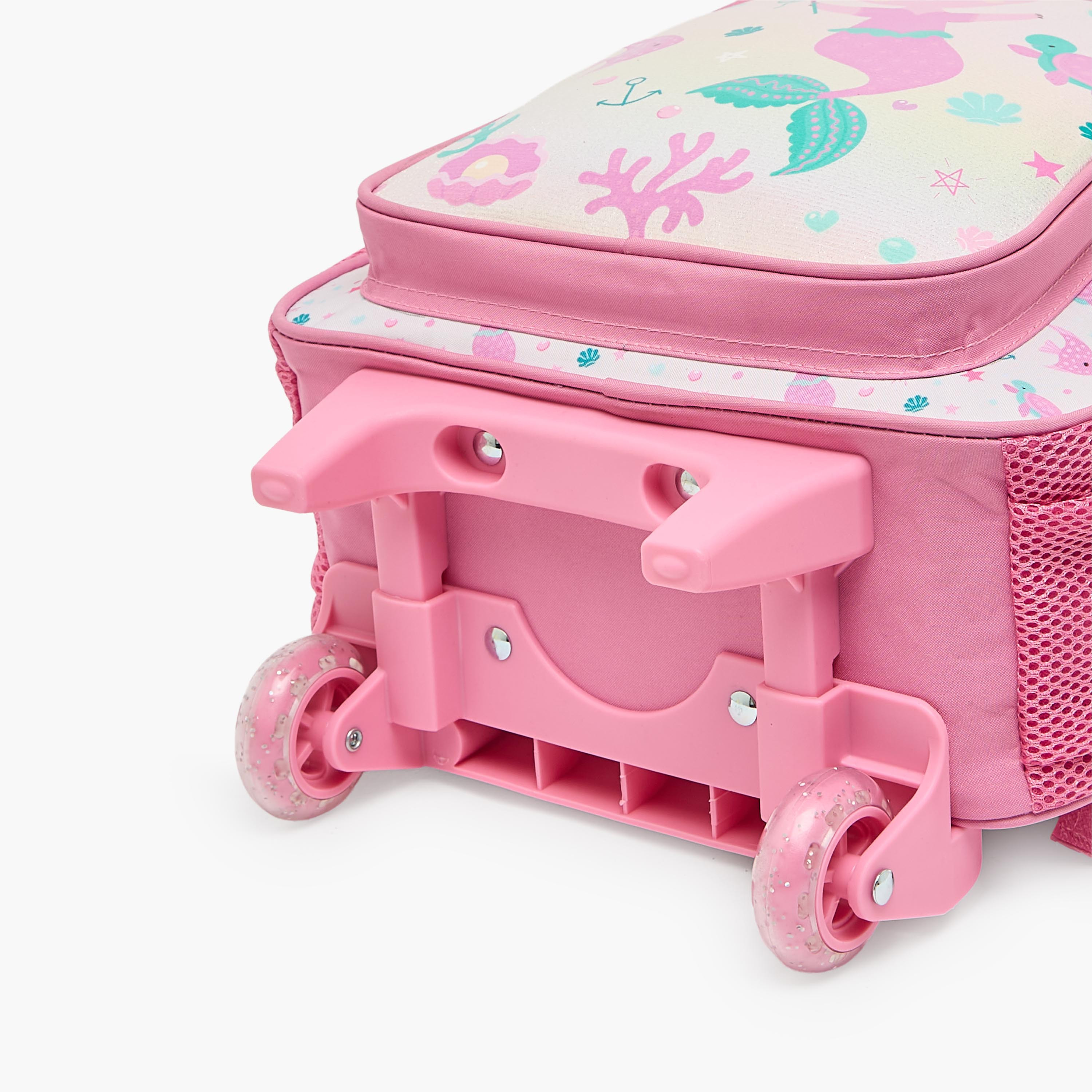 طقم شنطة ترولي مدرسية 3 قطع للبنات 2-5 سنوات مع شنطة غداء من مست تيم - 12 بوصة-school-bagsandbackpacks-trolleybags-image-13