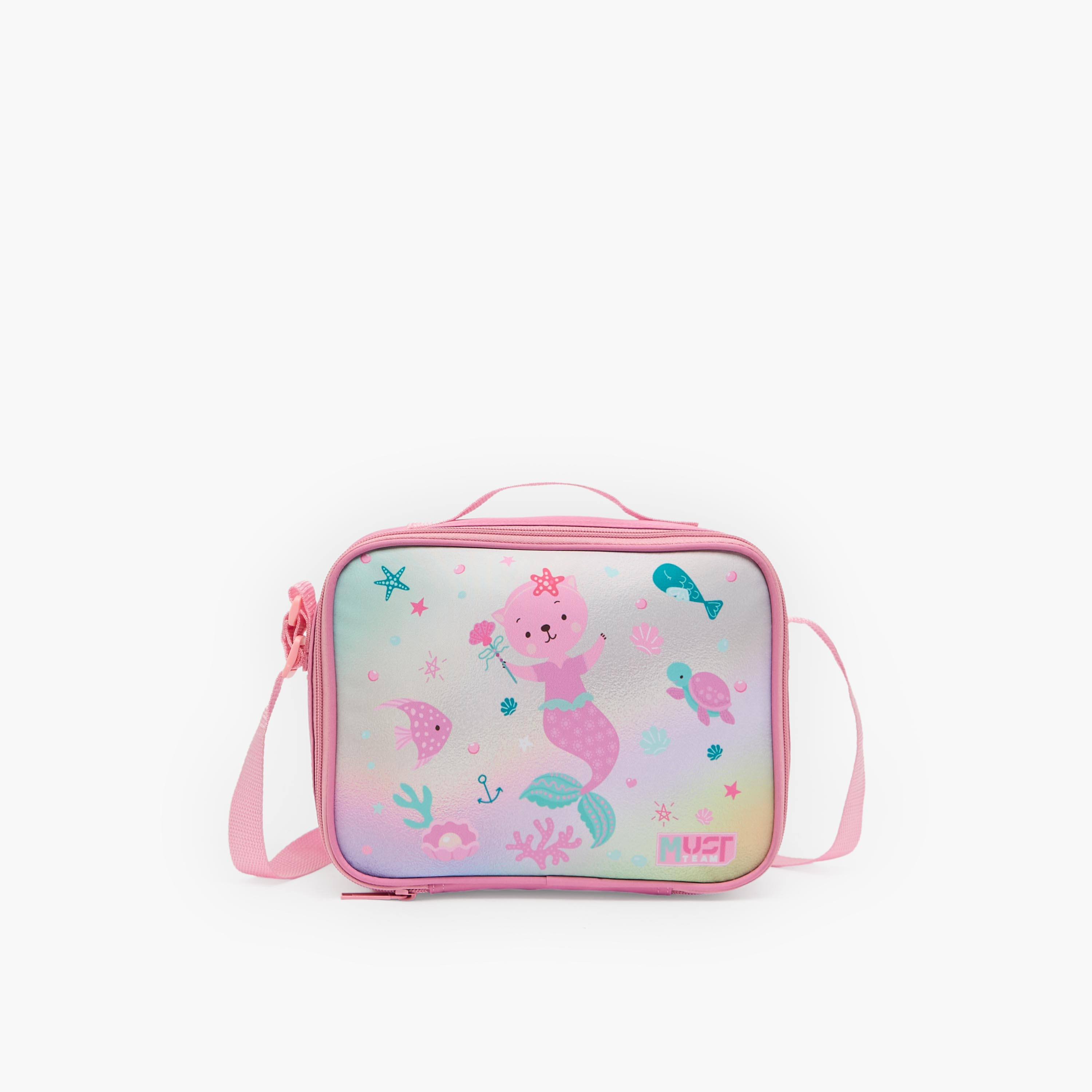 طقم شنطة ترولي مدرسية 3 قطع للبنات 2-5 سنوات مع شنطة غداء من مست تيم - 12 بوصة-school-bagsandbackpacks-trolleybags-image-14