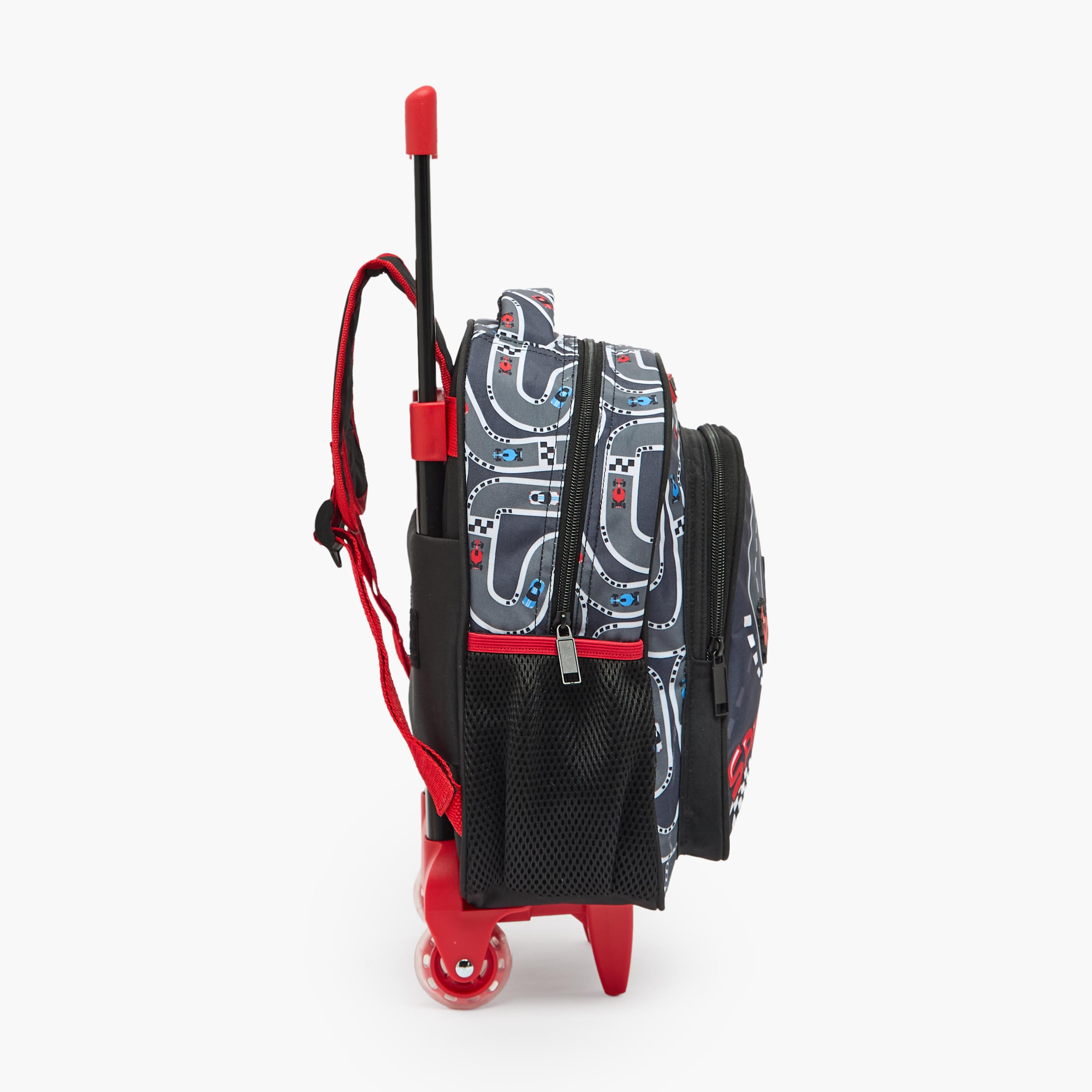 MustTeam Printed 3-Piece School  Trolley Bag Set for Boys 2-5 Years with Lunch Bag - 12 inches-school-bagsandbackpacks-trolleybags-image-12