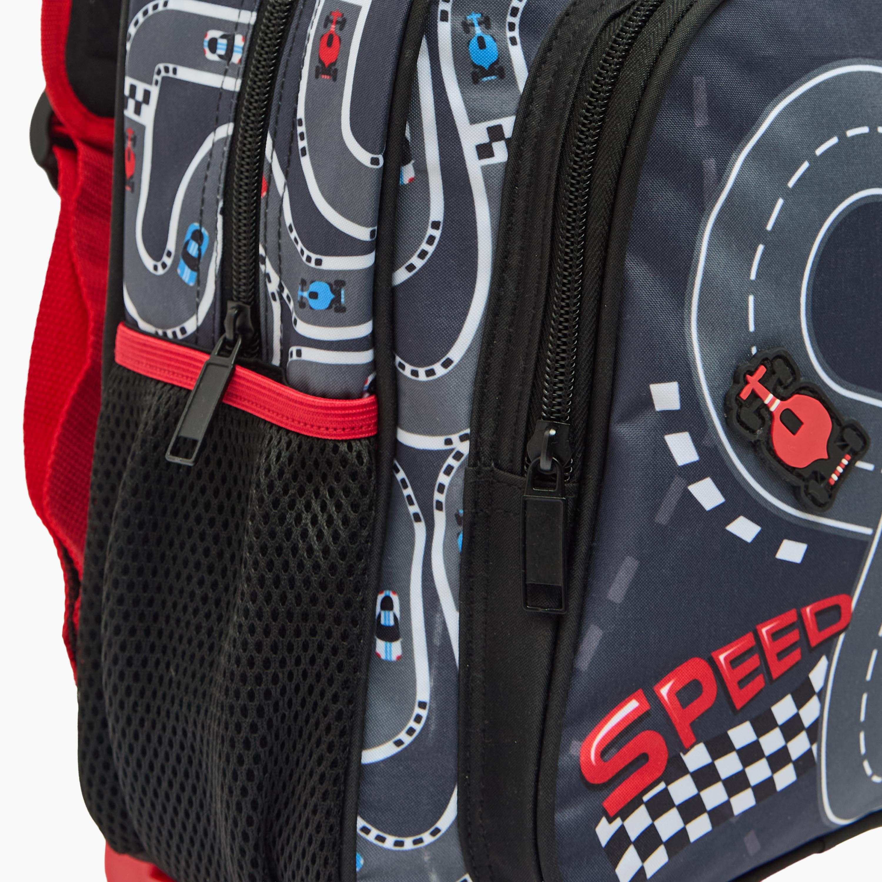 MustTeam Printed 3-Piece School  Trolley Bag Set for Boys 2-5 Years with Lunch Bag - 12 inches-school-bagsandbackpacks-trolleybags-image-7