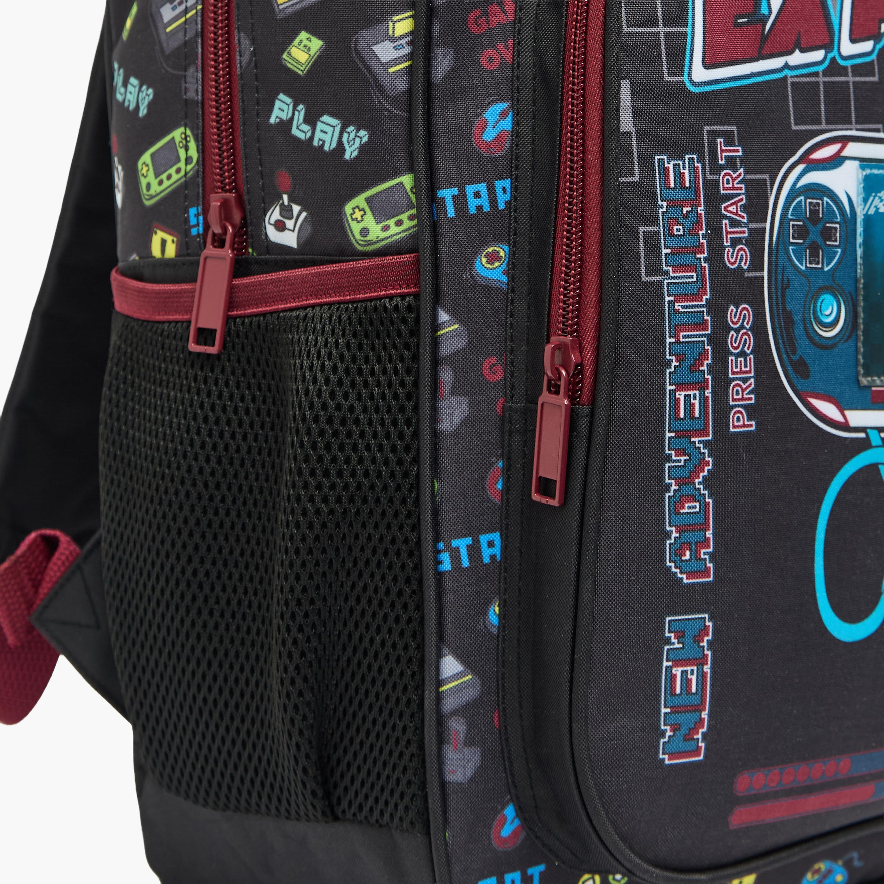 MustTeam Game Print 5-Piece Backpack School Bag Set for Boys 5-8 Years with Lunch Bag - 16 inches-school-bagsandbackpacks-backpacks-image-6