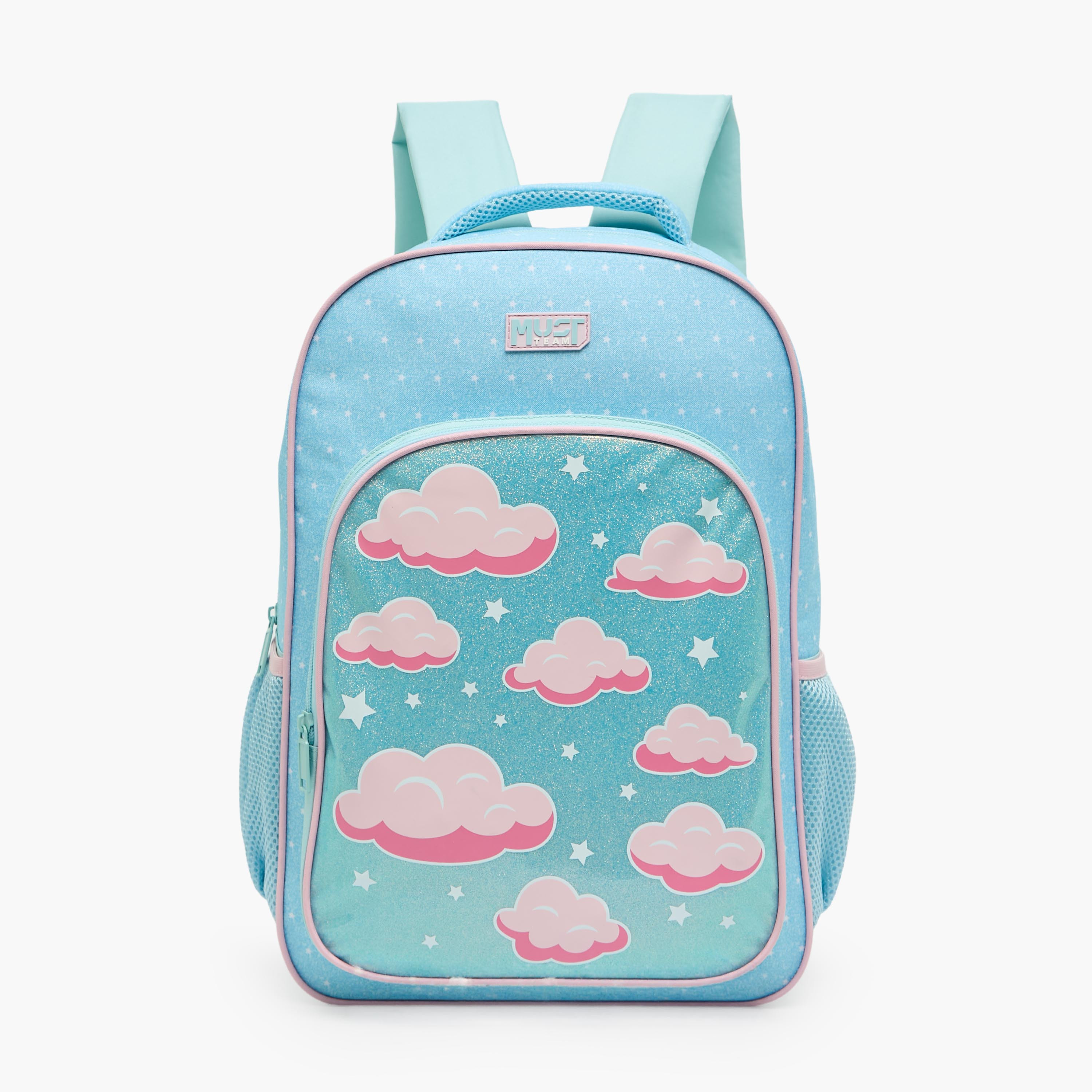 MustTeam Cloud Print 5-Piece School Backpack Set for Girls 5-8 Years with Lunch Bag - 16 inches-school-bagsandbackpacks-backpacks-image-4