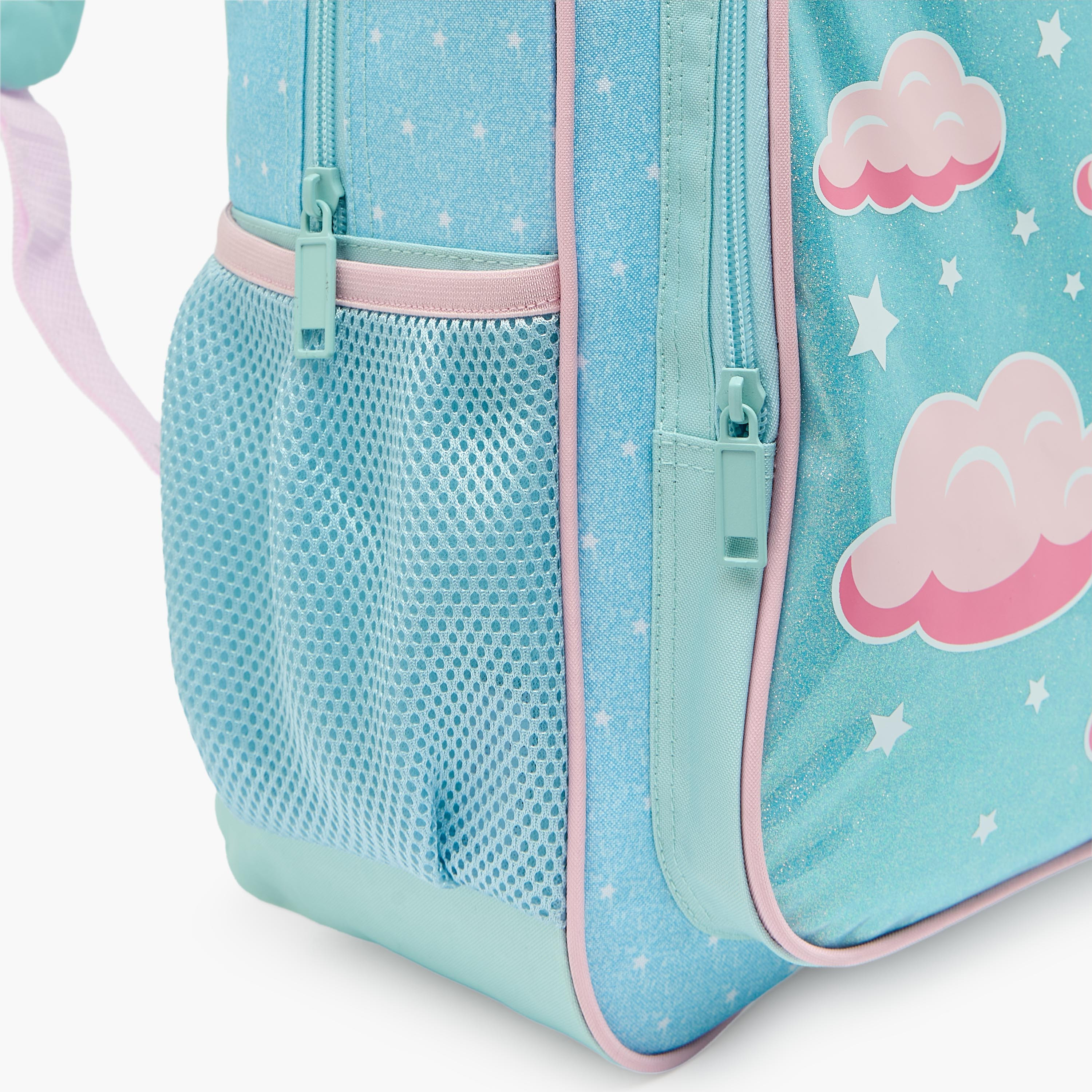 MustTeam Cloud Print 5-Piece School Backpack Set for Girls 5-8 Years with Lunch Bag - 16 inches-school-bagsandbackpacks-backpacks-image-6