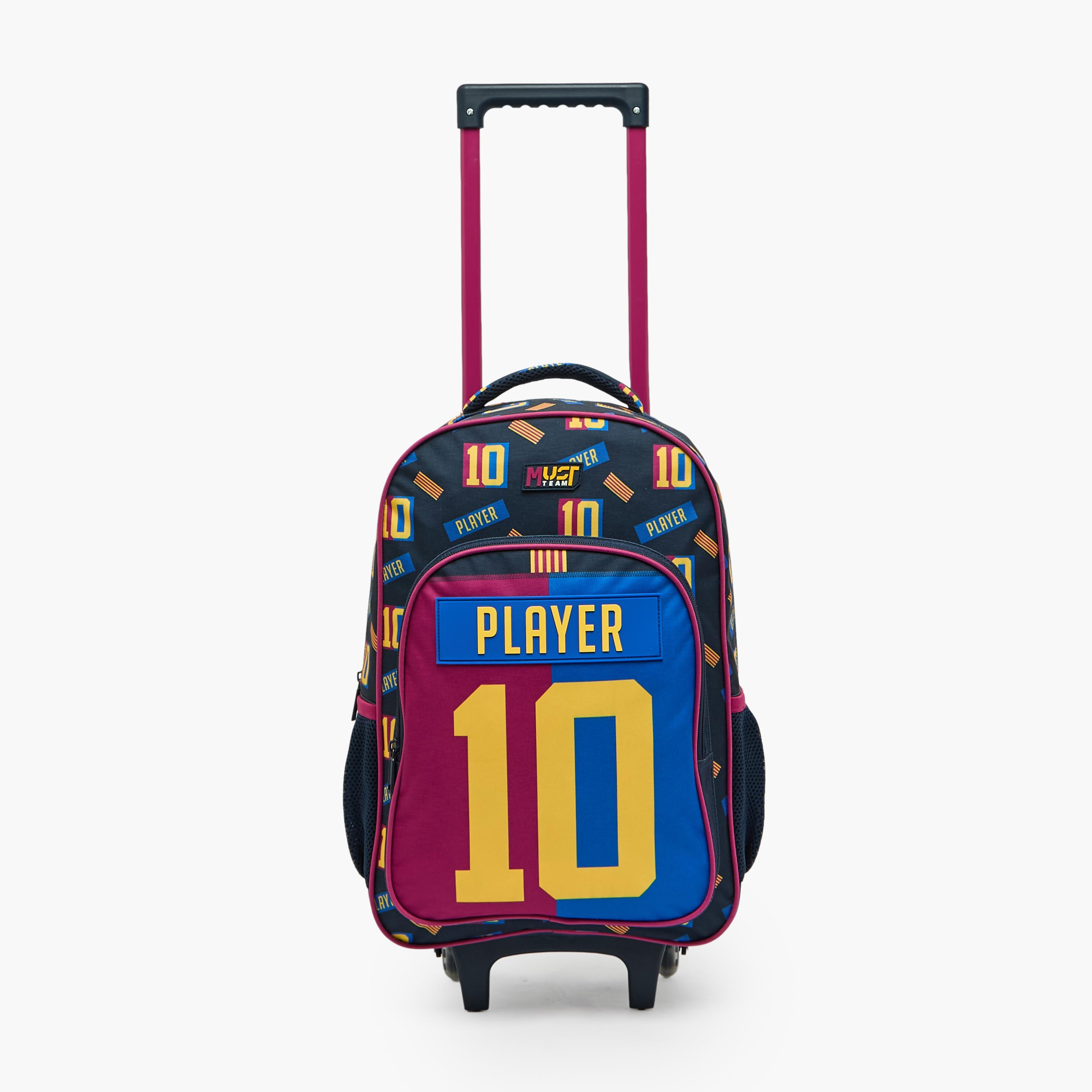 MustTeam Printed 5-Piece School Trolley Bag Set for Boys 5-8 Years with Lunch Bag - 16 inches-school-bagsandbackpacks-trolleybags-image-6