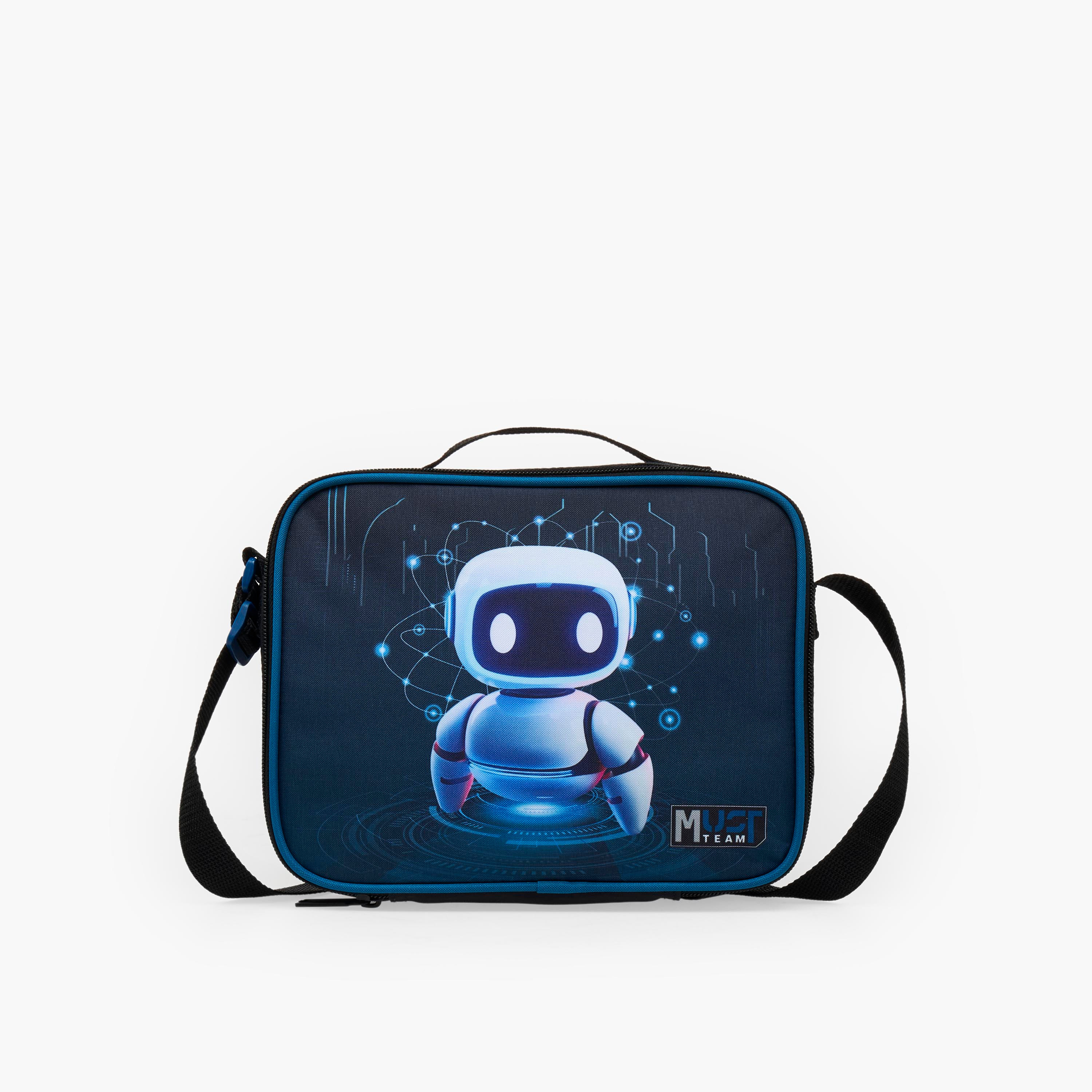 MustTeam Robot Print 5-Piece School Trolley Bag Set for Boys 5-8 Years with Pencil Pouch - 16 inches-school-bagsandbackpacks-trolleybags-image-13