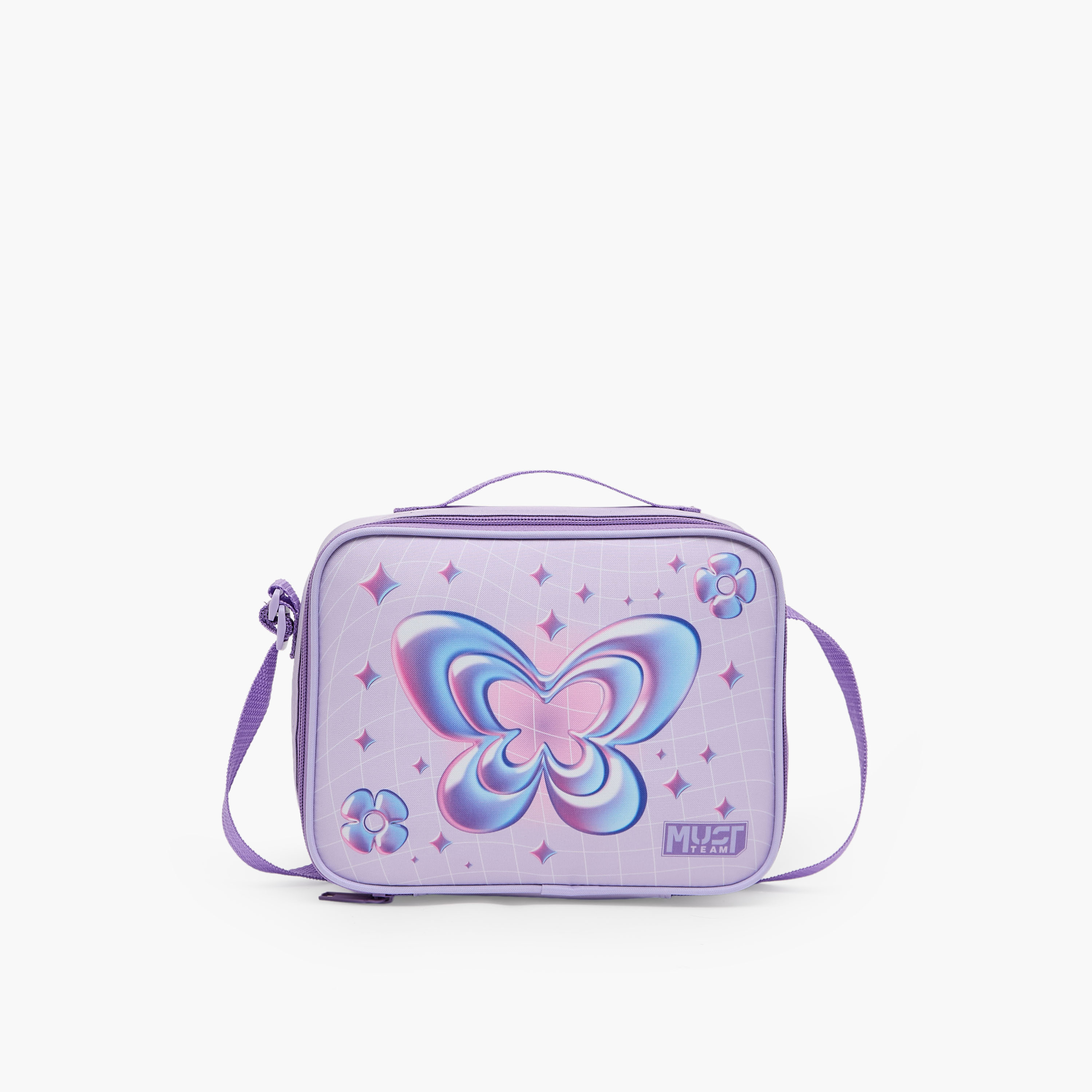 MustTeam Butterfly Print 5-Piece Trolley School Bag Set for Girls 5-8 Years with Lunch Box-16 inches-school-bagsandbackpacks-trolleybags-image-11