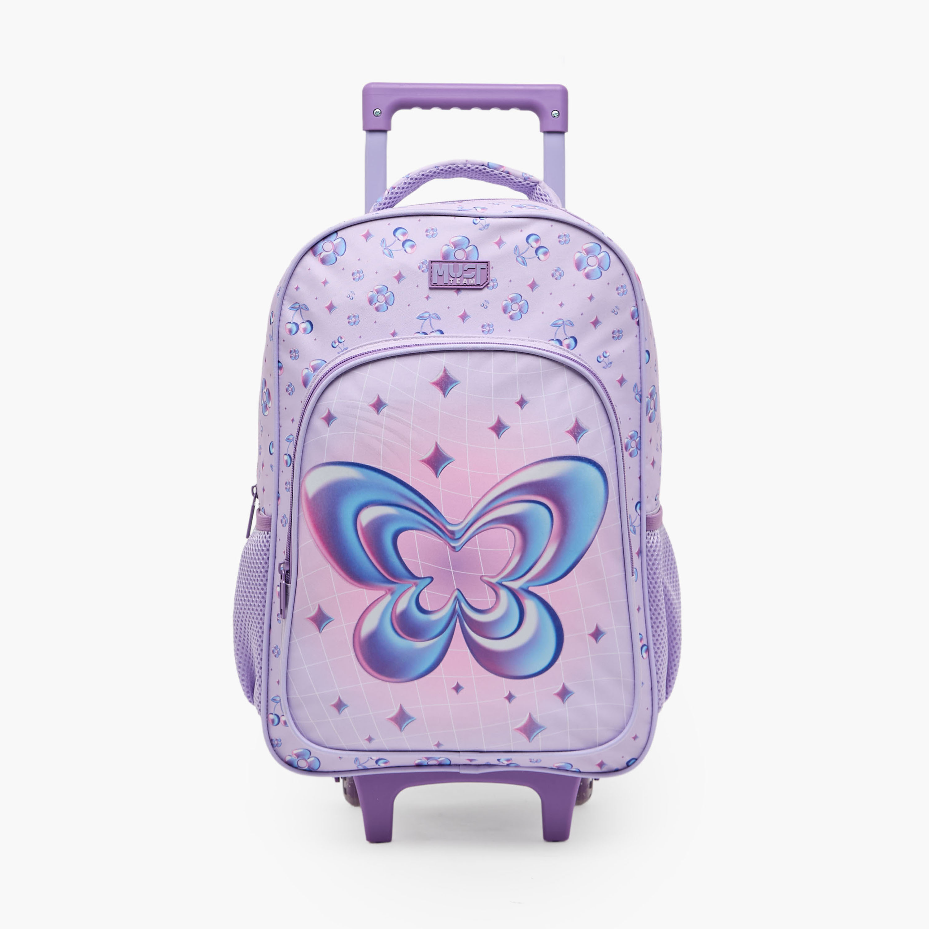 MustTeam Butterfly Print 5-Piece Trolley School Bag Set for Girls 5-8 Years with Lunch Box-16 inches-school-bagsandbackpacks-trolleybags-image-5