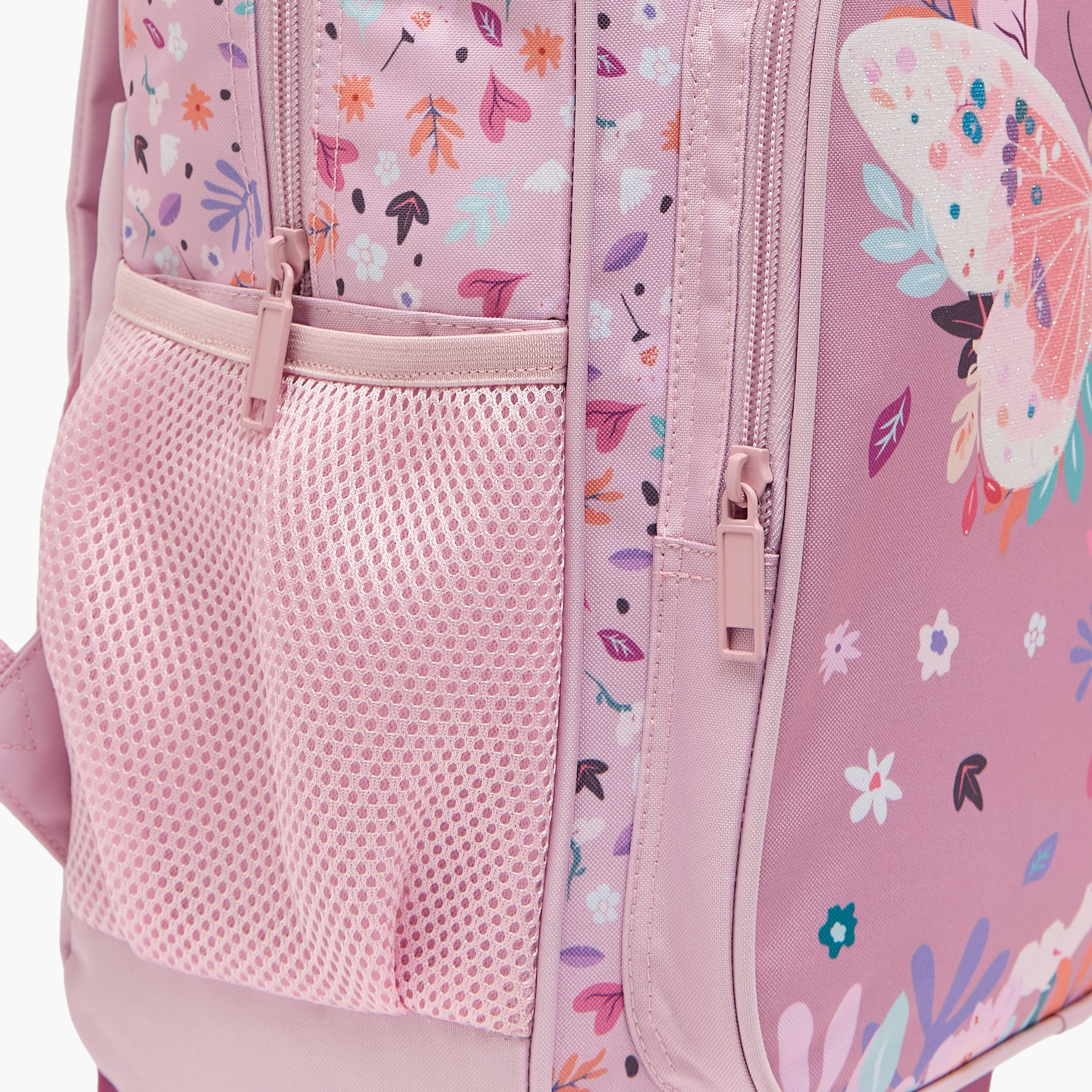 MustTeam Butterfly 5-Piece Trolley School Bag Set for Girls 5-8 Years with Lunch Box - 16 inches-school-bagsandbackpacks-trolleybags-image-6