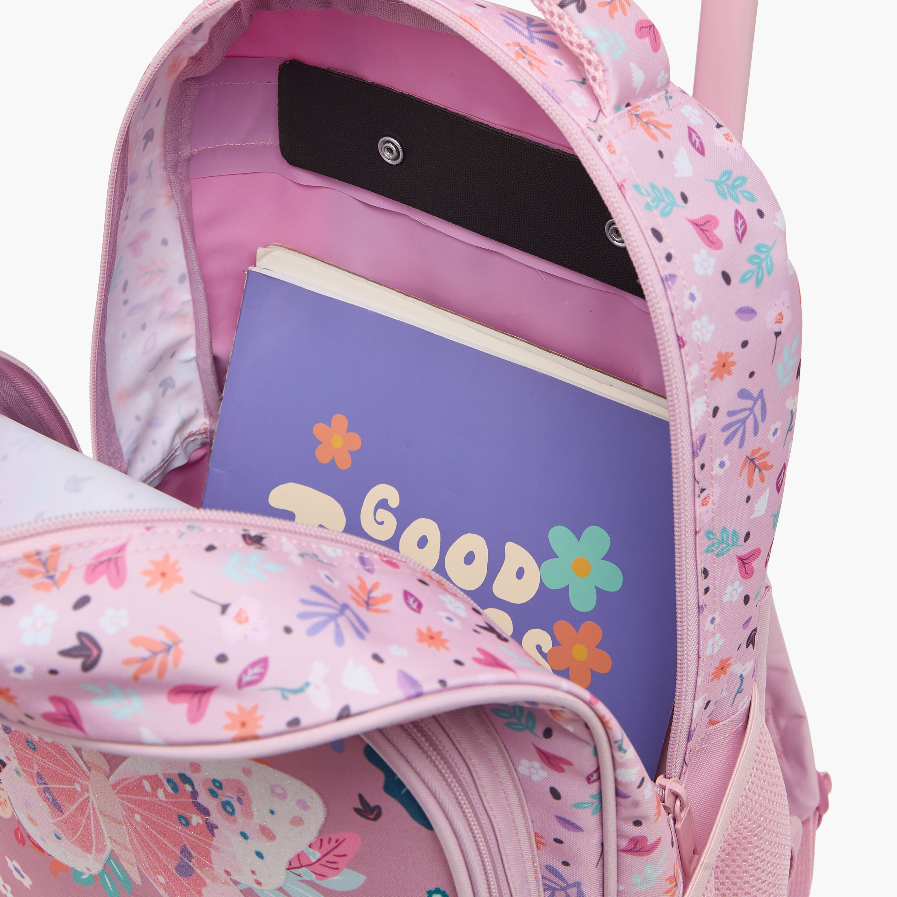MustTeam Butterfly 5-Piece Trolley School Bag Set for Girls 5-8 Years with Lunch Box - 16 inches-school-bagsandbackpacks-trolleybags-image-8