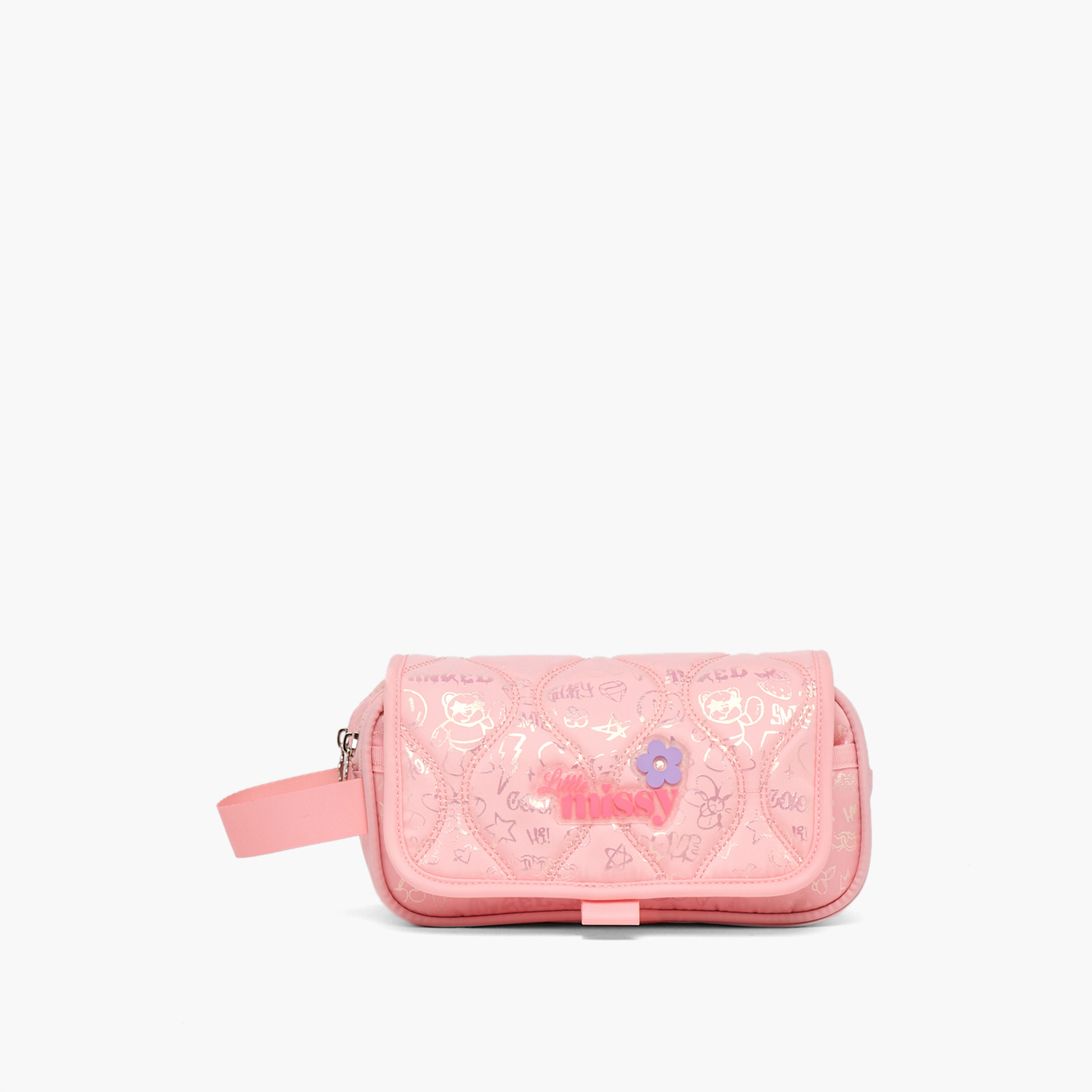 مقلمة مبطنة بقسمين من ميسي-school-stationery-pencilcases-image-1