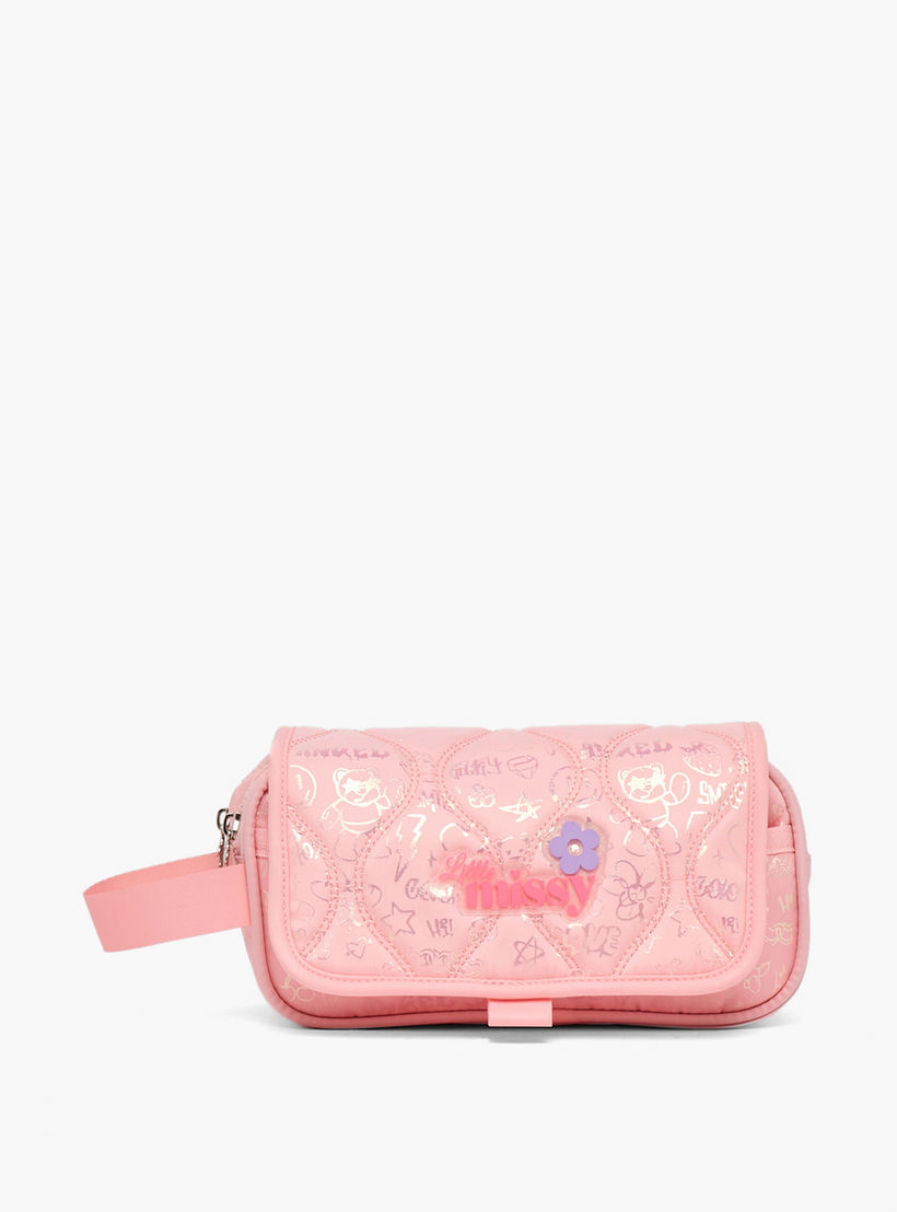 مقلمة مبطنة بقسمين من ميسي-school-stationery-pencilcases-image-1