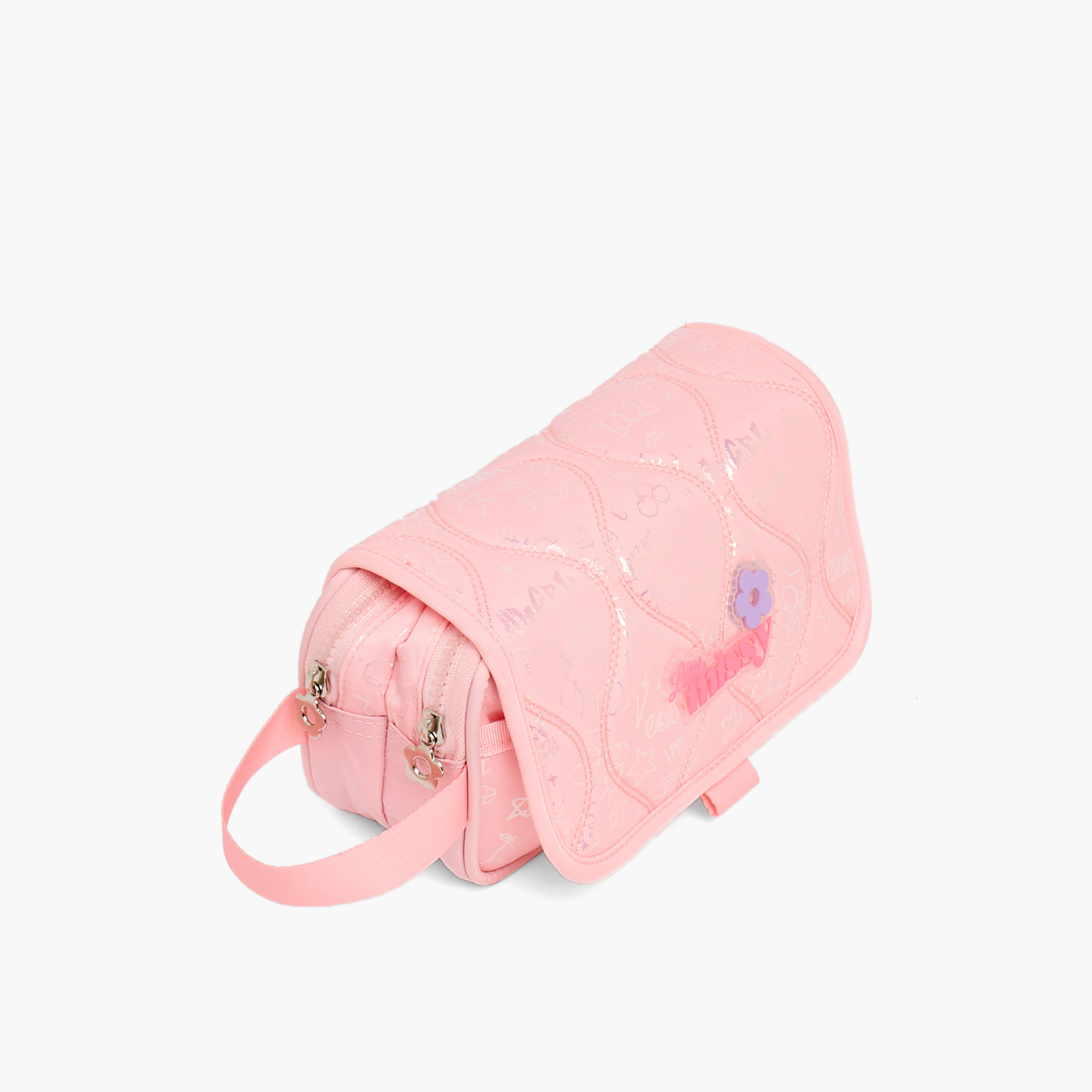 مقلمة مبطنة بقسمين من ميسي-school-stationery-pencilcases-image-3