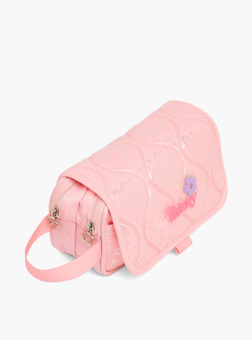 مقلمة مبطنة بقسمين من ميسي-school-stationery-pencilcases-image-3