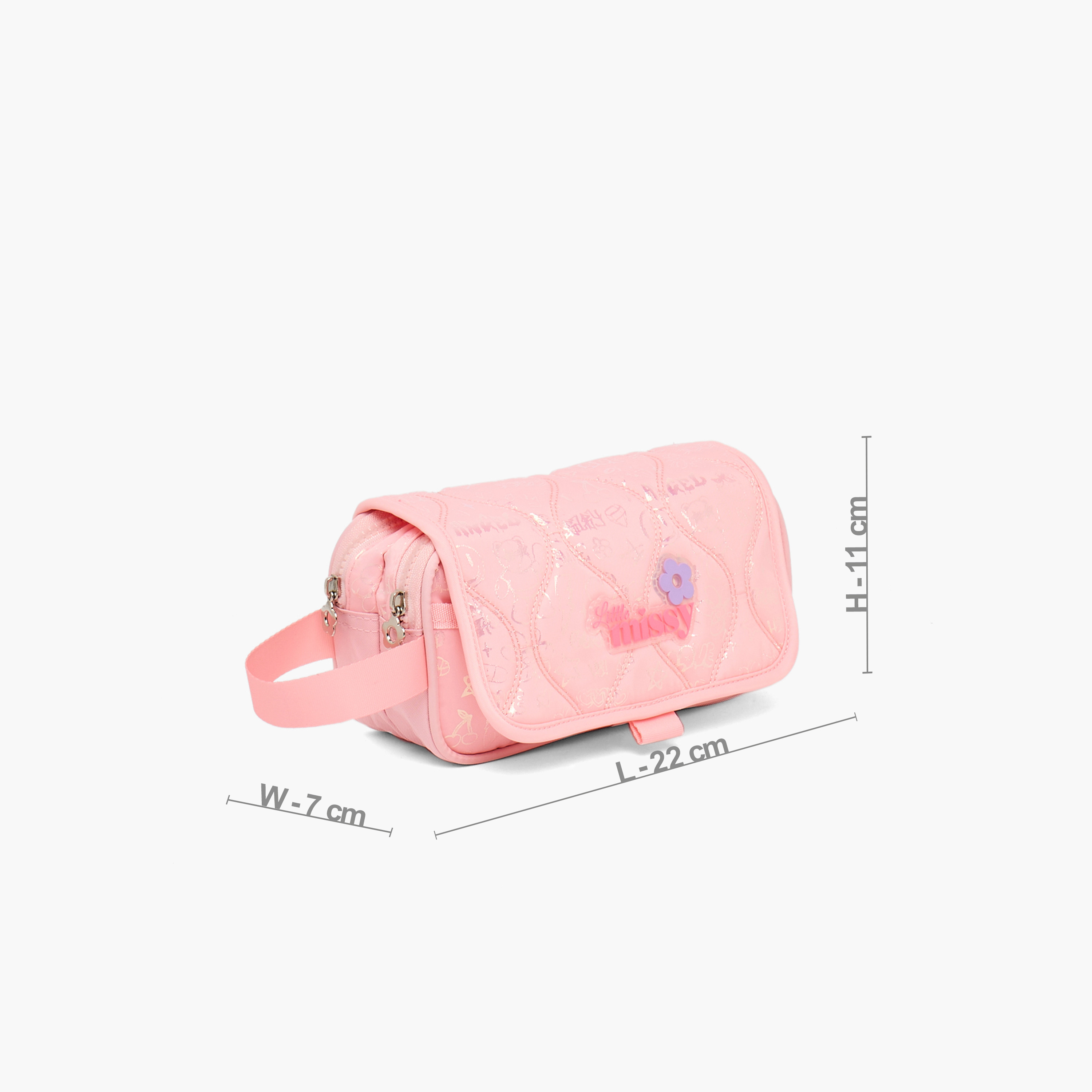 مقلمة مبطنة بقسمين من ميسي-school-stationery-pencilcases-image-4