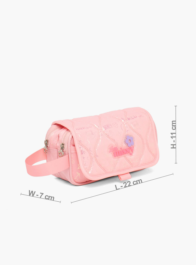 مقلمة مبطنة بقسمين من ميسي-school-stationery-pencilcases-image-4