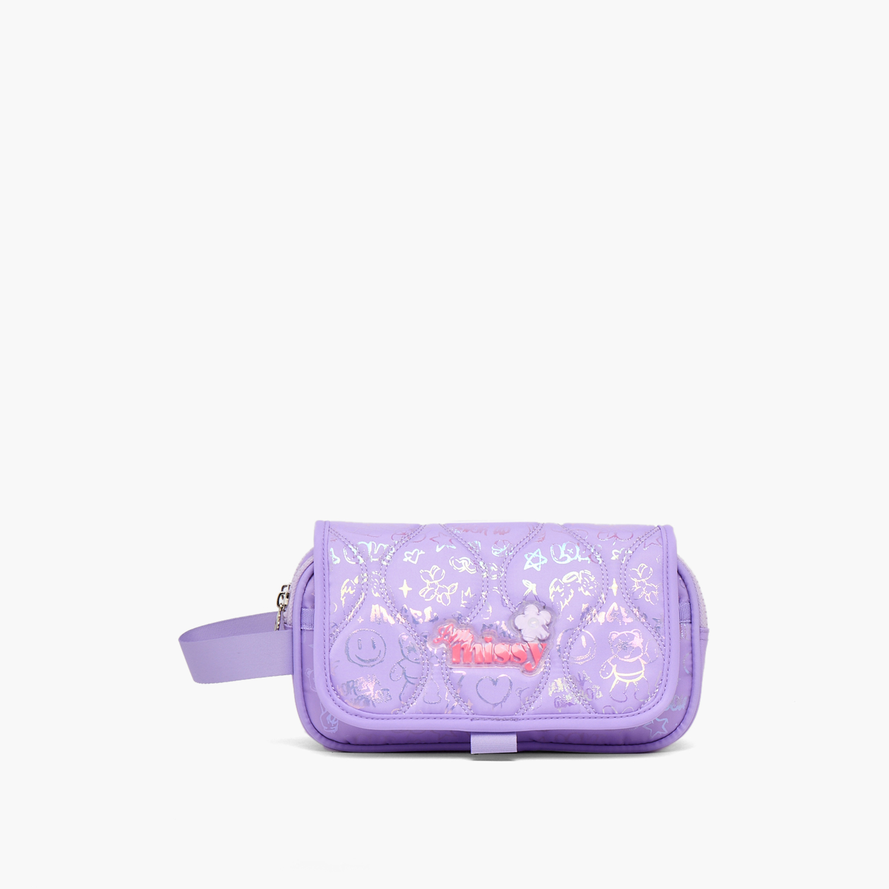 مقلمة مبطنة بقسمين من ميسي-school-stationery-pencilcases-image-1