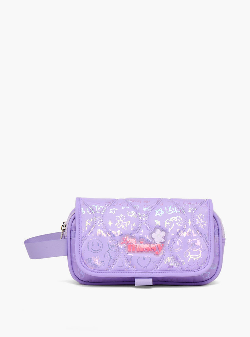 مقلمة مبطنة بقسمين من ميسي-school-stationery-pencilcases-image-1