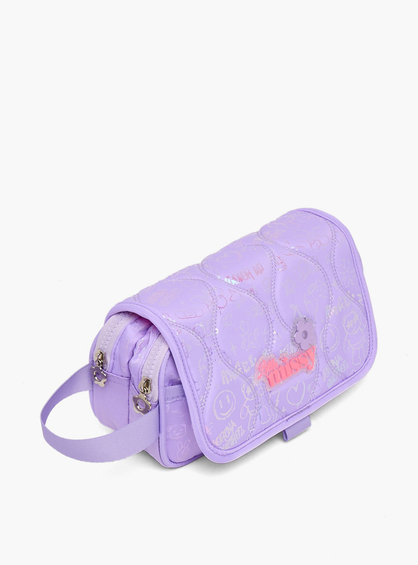 مقلمة مبطنة بقسمين من ميسي-school-stationery-pencilcases-image-3