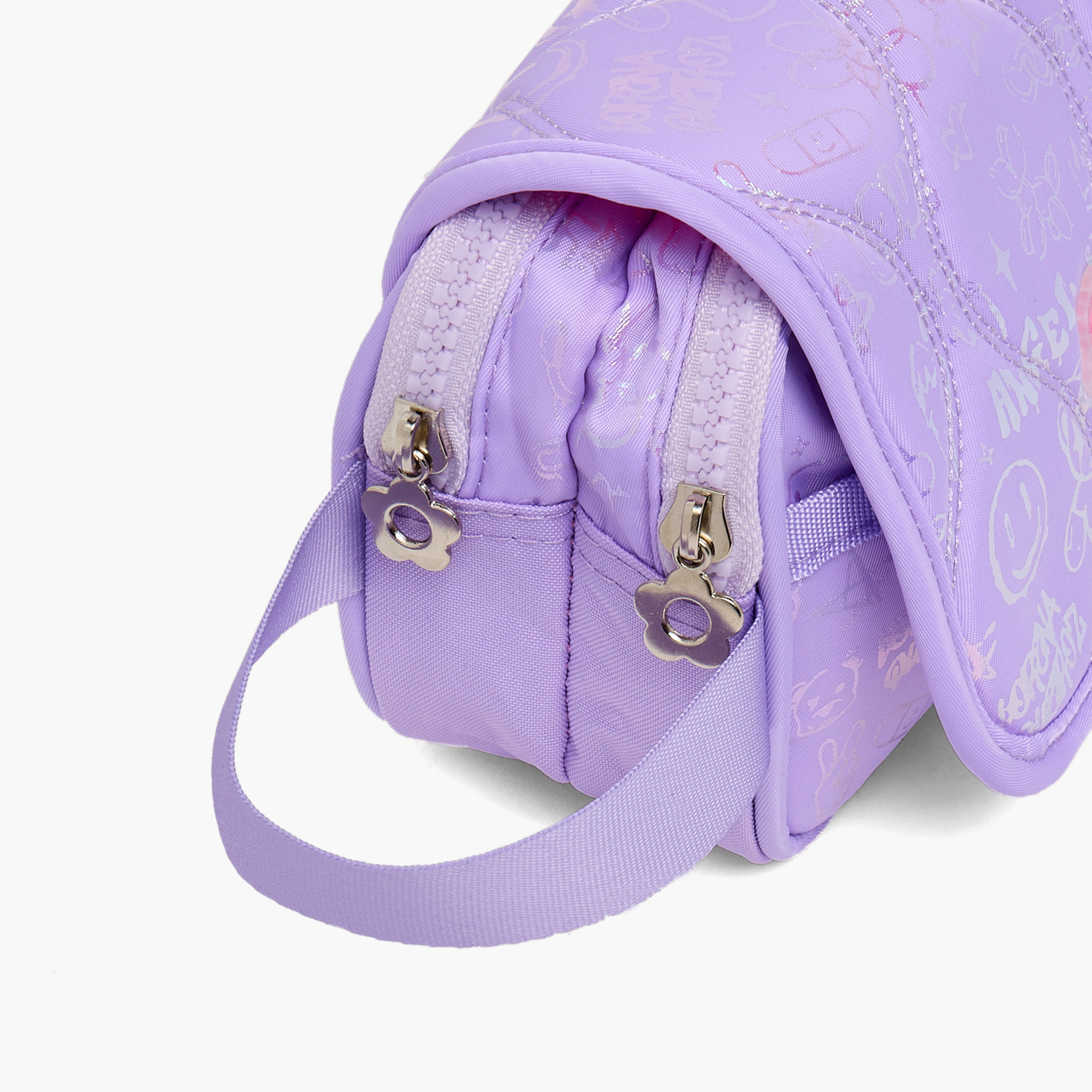 مقلمة مبطنة بقسمين من ميسي-school-stationery-pencilcases-image-6