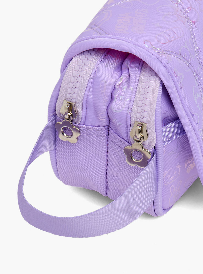 مقلمة مبطنة بقسمين من ميسي-school-stationery-pencilcases-image-6