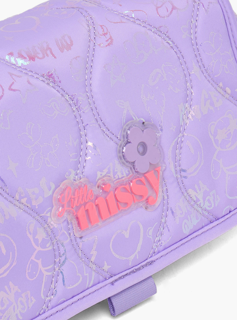 مقلمة مبطنة بقسمين من ميسي-school-stationery-pencilcases-image-7