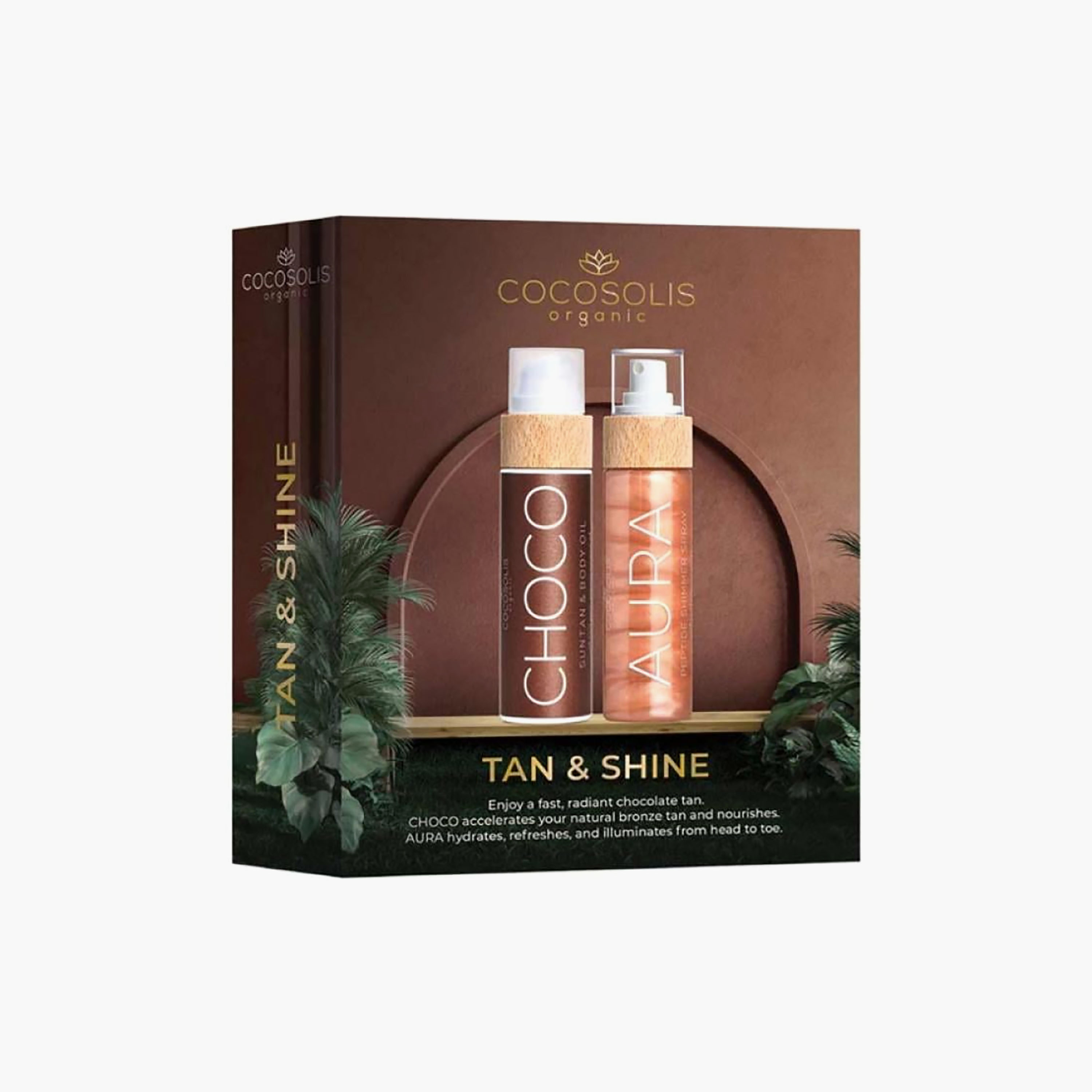 Cocosolis Set Tan & Shine Choco & Aura 110 Ml+100 Ml-beautyandpersonalcare-giftsets-image-1
