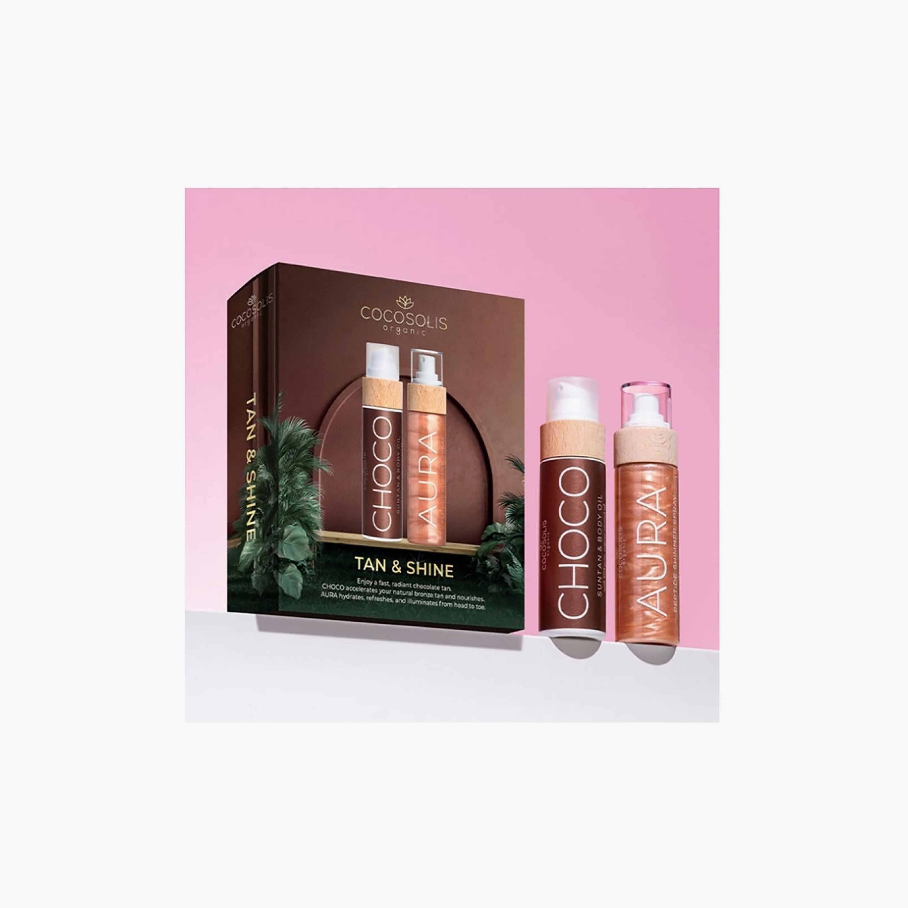 Cocosolis Set Tan & Shine Choco & Aura 110 Ml+100 Ml-beautyandpersonalcare-giftsets-image-3