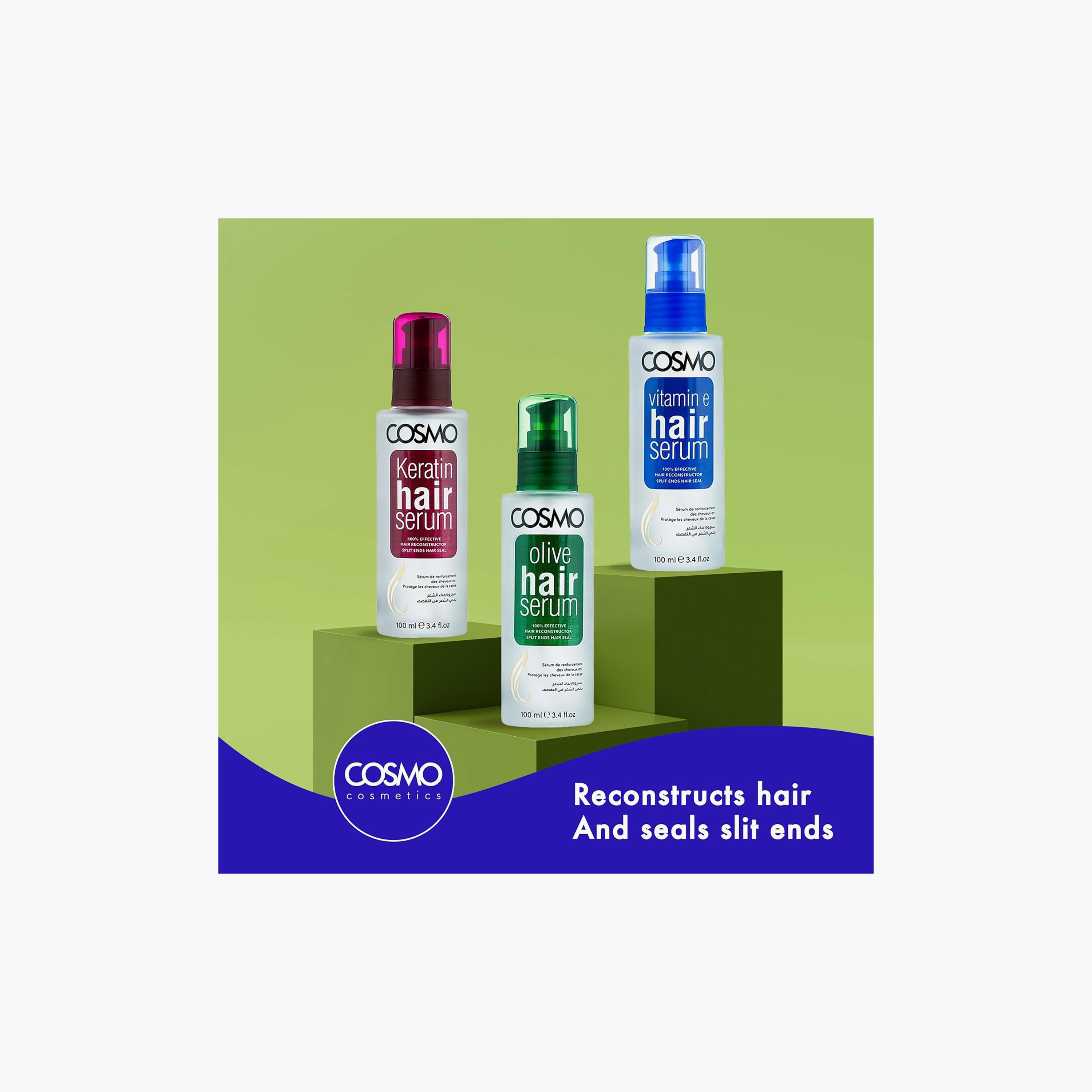 سيروم زيت الزيتون لتغذية الشعر من كوزمو - 100 مل-beautyandpersonalcare-mens-haircare-image-2