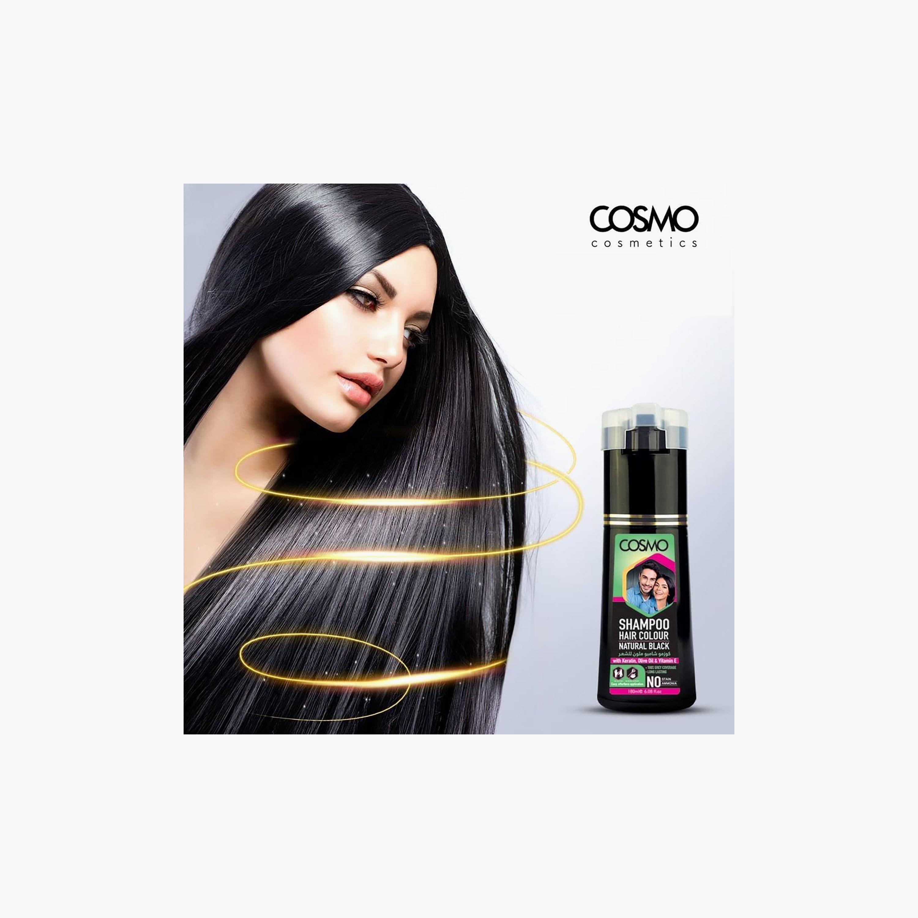شامبو صبغة الشعر السريعة لون أسود طبيعي من كوزمو - 180 مل-beautyandpersonalcare-hair-haircare-conditioners-image-3