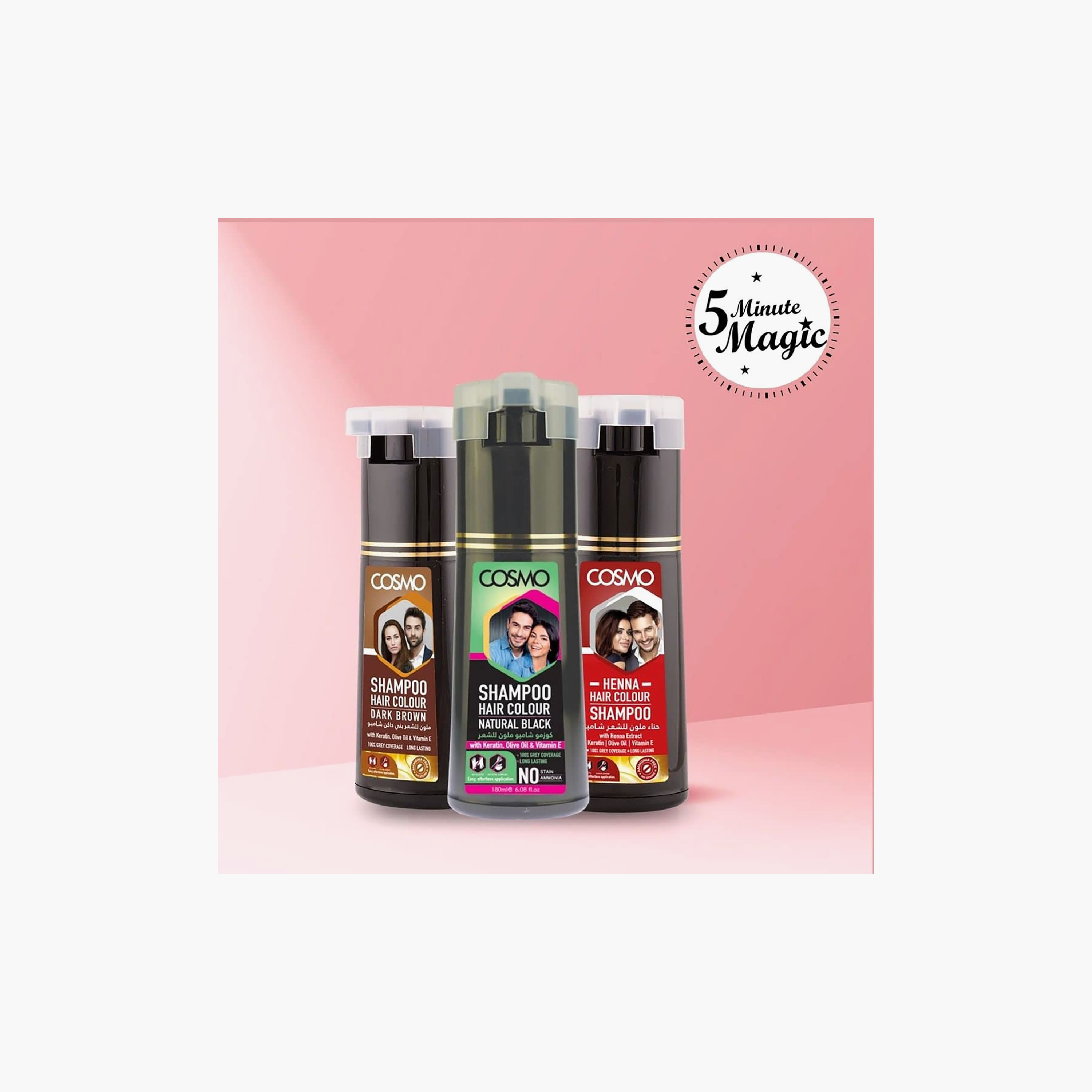 شامبو صبغة الشعر السريعة لون أسود طبيعي من كوزمو - 180 مل-beautyandpersonalcare-hair-haircare-conditioners-image-4