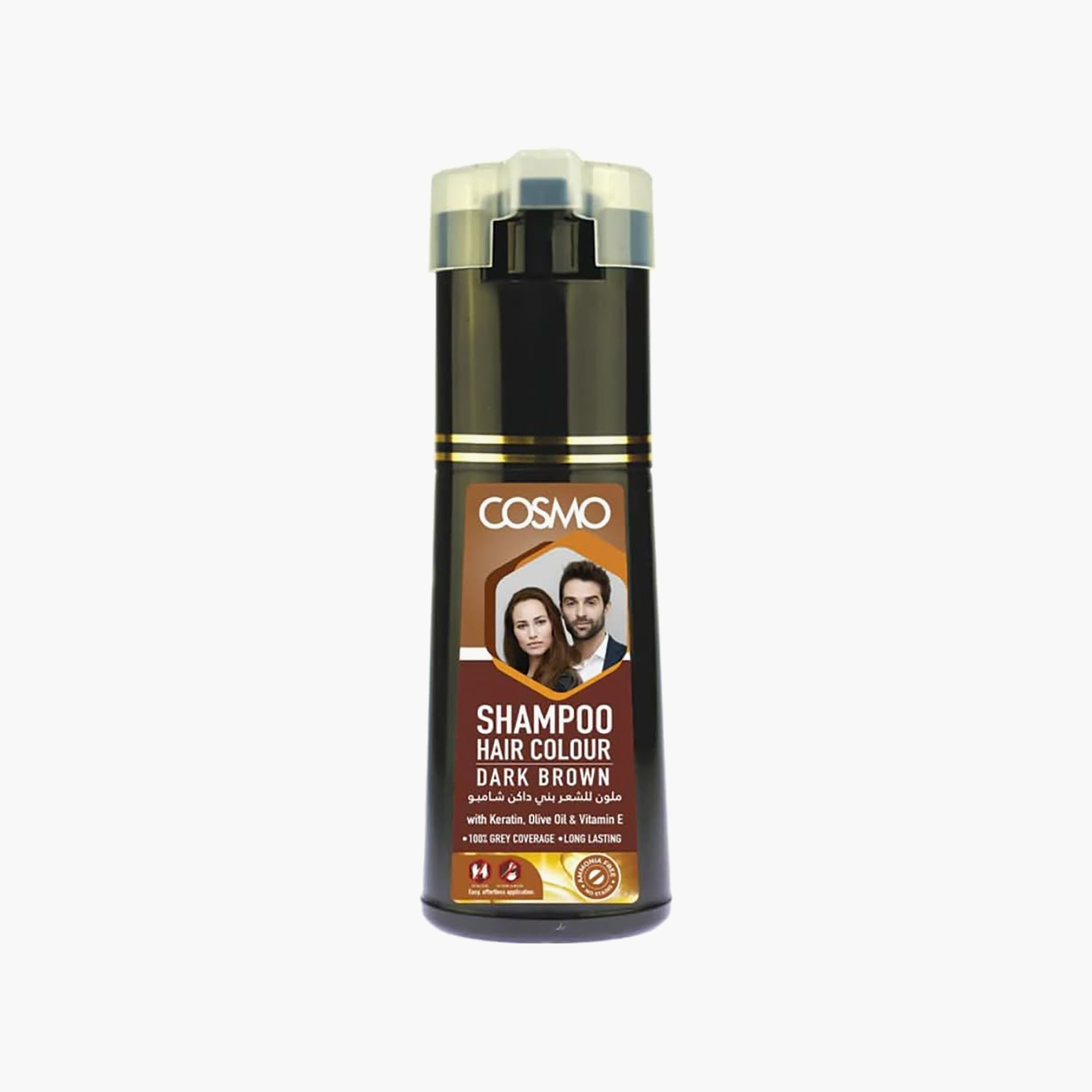 Cosmo Color Shampoo Natural Brown Hair 180 Ml-beautyandpersonalcare-hair-haircare-conditioners-image-1
