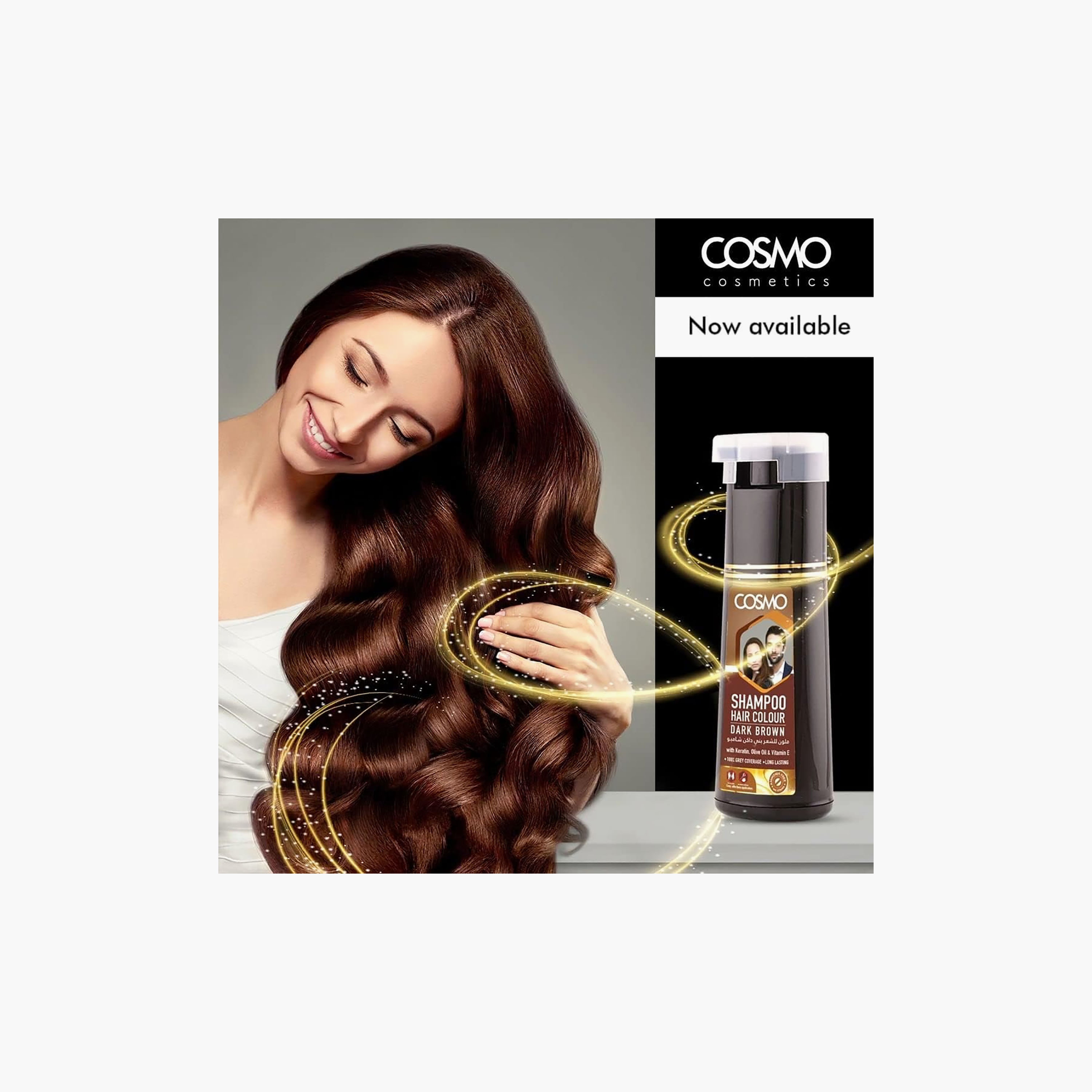 Cosmo Color Shampoo Natural Brown Hair 180 Ml-beautyandpersonalcare-hair-haircare-conditioners-image-2