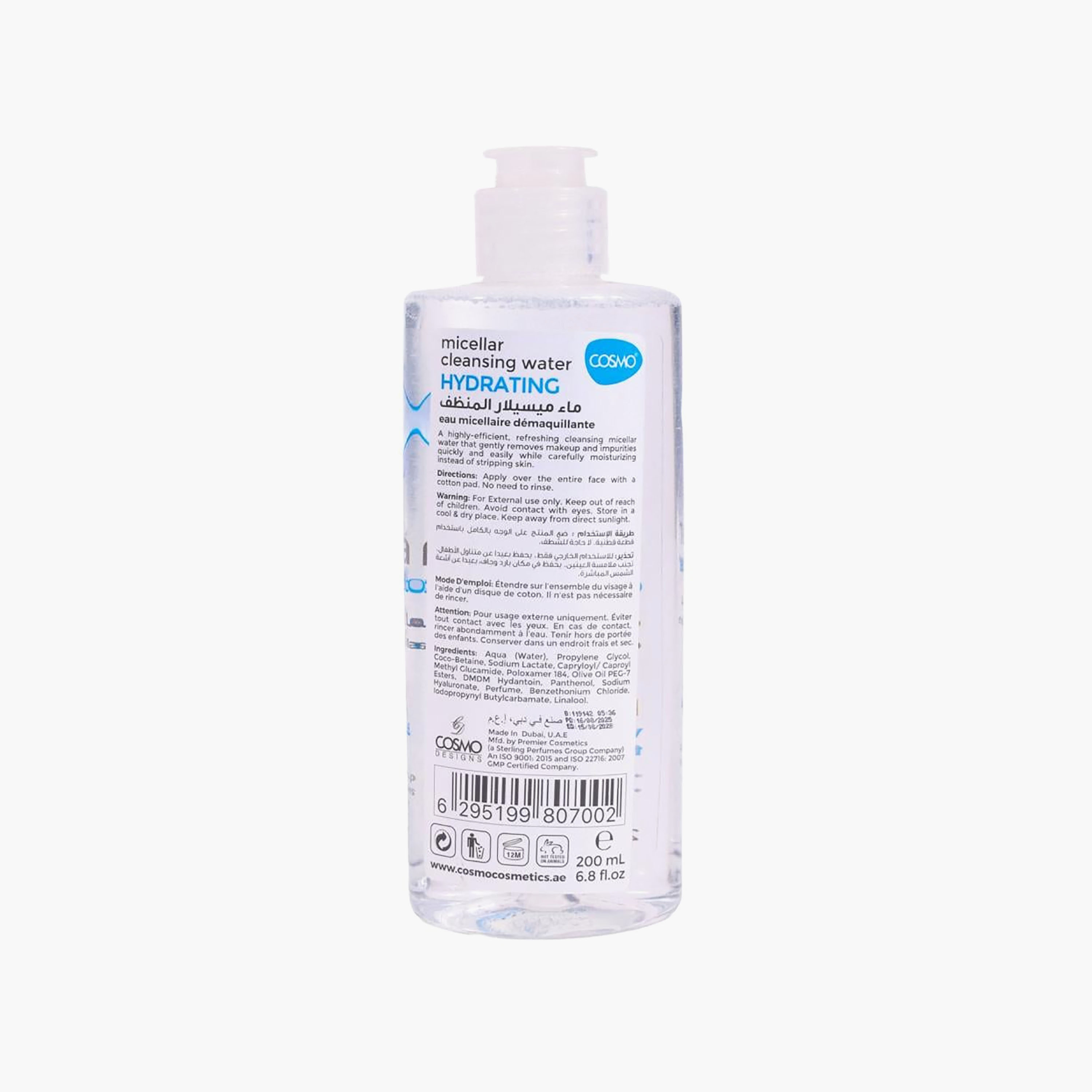 Cosmo Micellar Cleansing Water Hydrating with Hyaluronic Acid 200 ml-beautyandpersonalcare-kbeauty-skin-cleansers-micellarwater-image-3