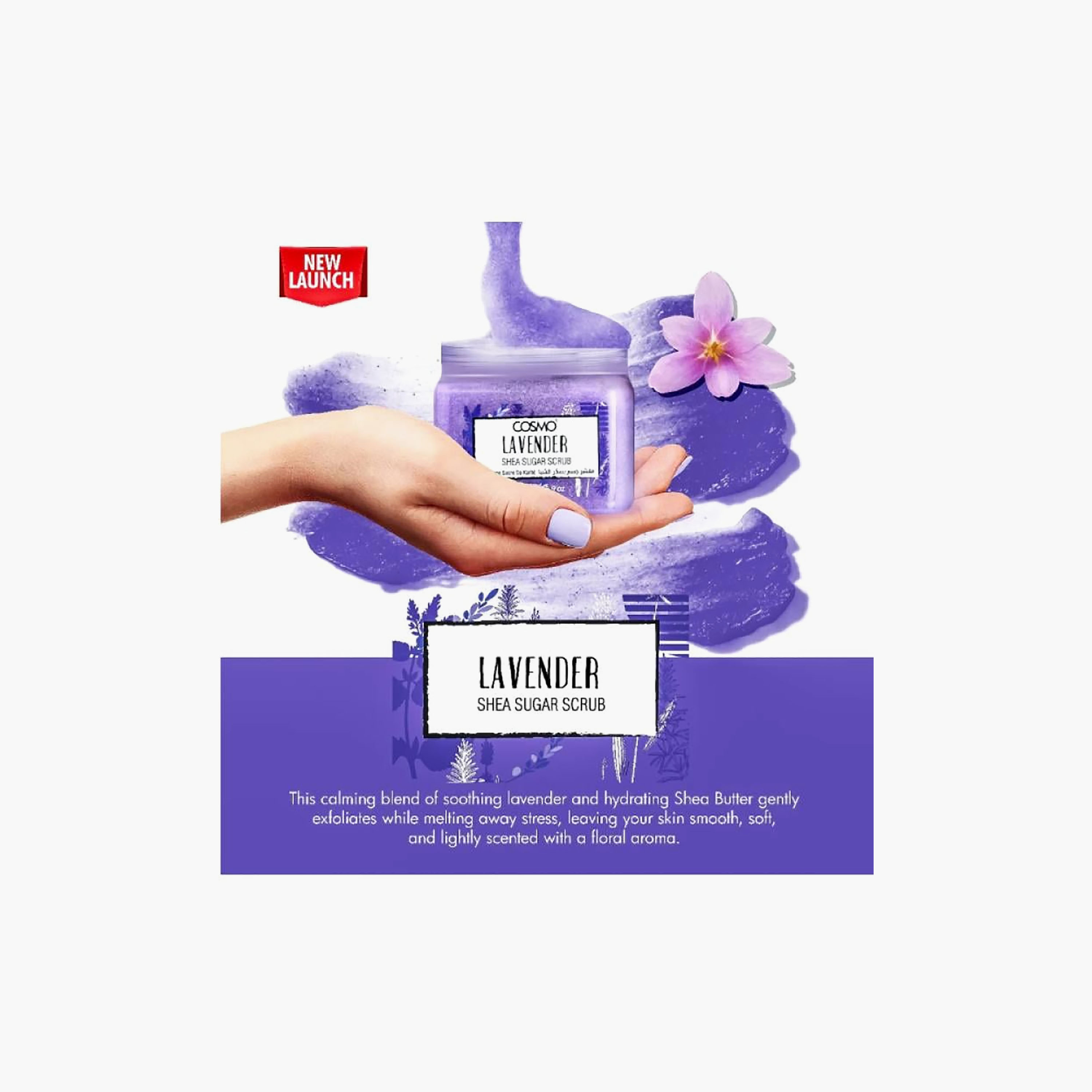 Cosmo Sugar Scrub Shea Butter & Lavender 450 Ml-beautyandpersonalcare-bathandbody-bathandshower-scrubs-image-4