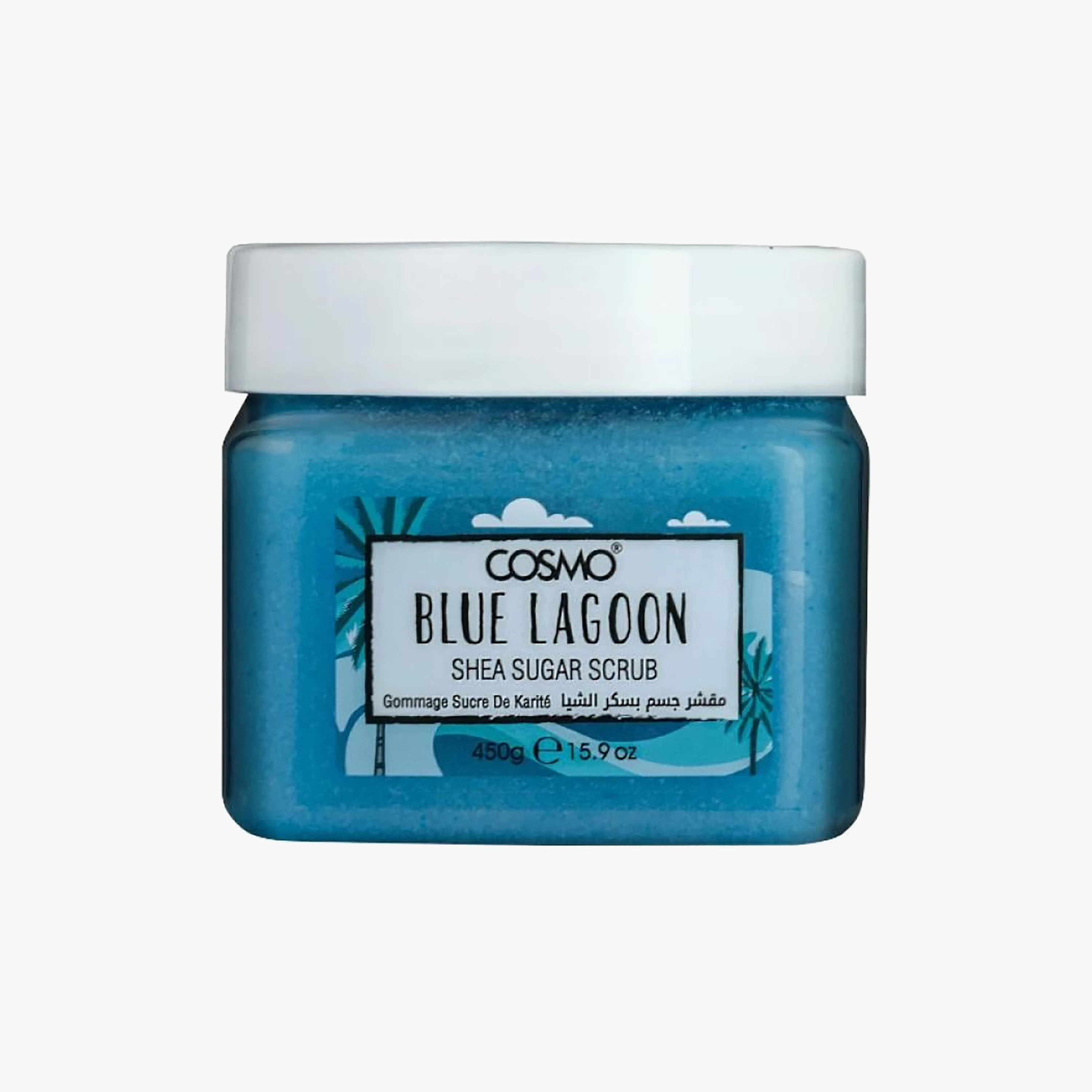 مقشر السكر بزبدة الشيا برائحة البحيرة الزرقاء (بلو لاغون) من كوزمو - 450 مل-beautyandpersonalcare-bathandbody-bathandshower-scrubs-image-3