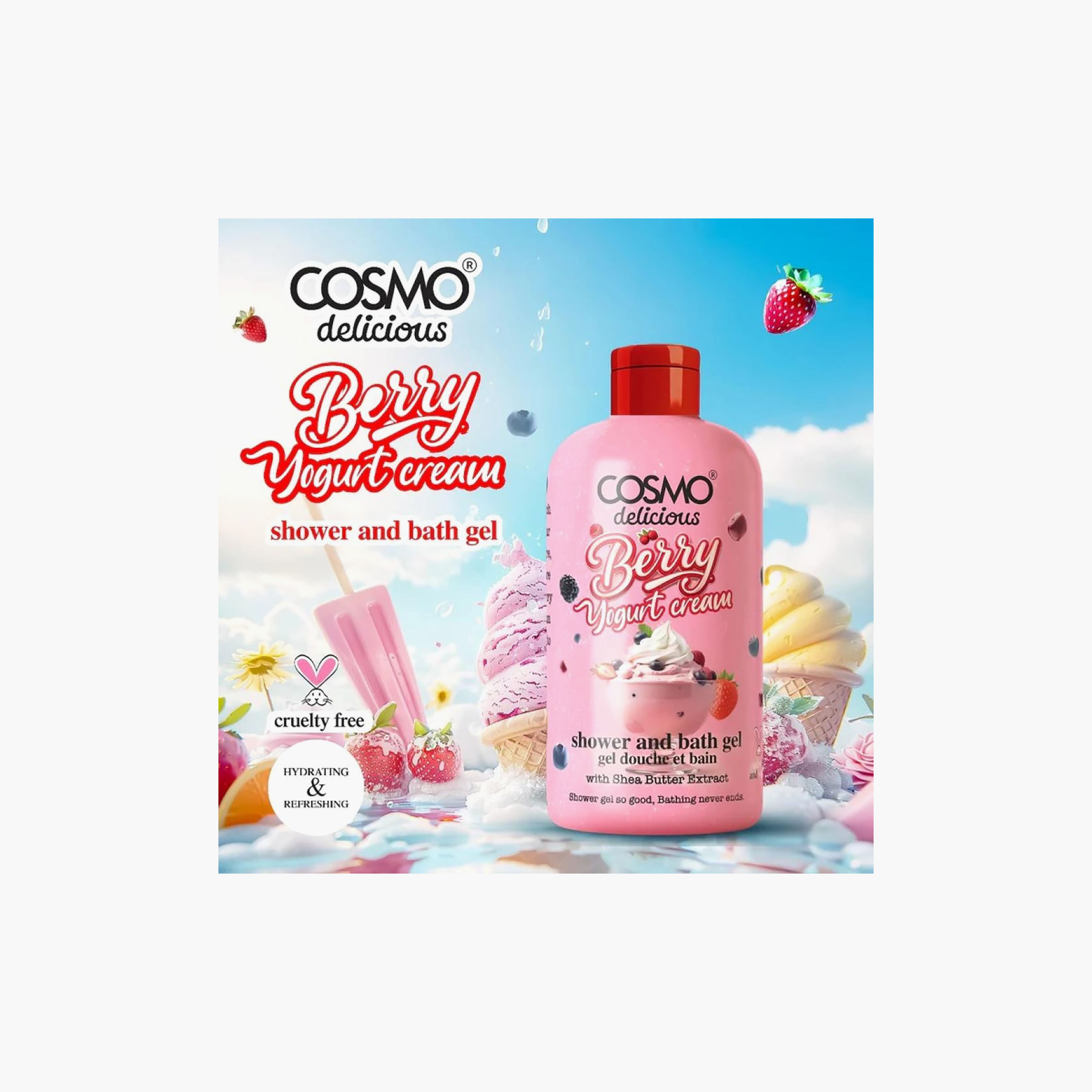 جل الاستحمام (شاور جل) "ديليشس" المنعش من كوزمو - 500 مل-beautyandpersonalcare-bathandbody-bathandshower-bodywash-image-4