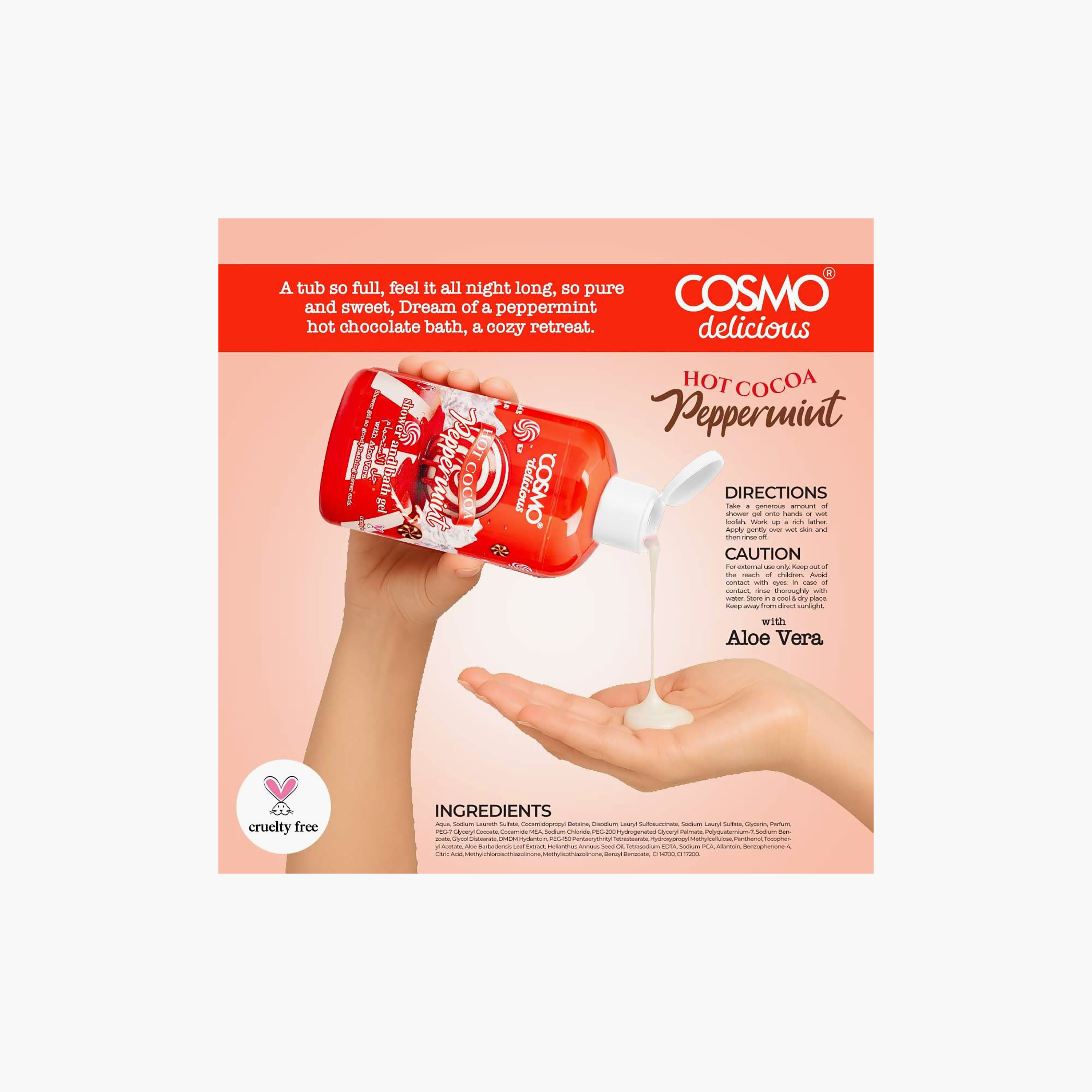 جل الاستحمام (شاور جل) "ديليشس" المنعش من كوزمو - 500 مل-beautyandpersonalcare-bathandbody-bathandshower-bodywash-image-2