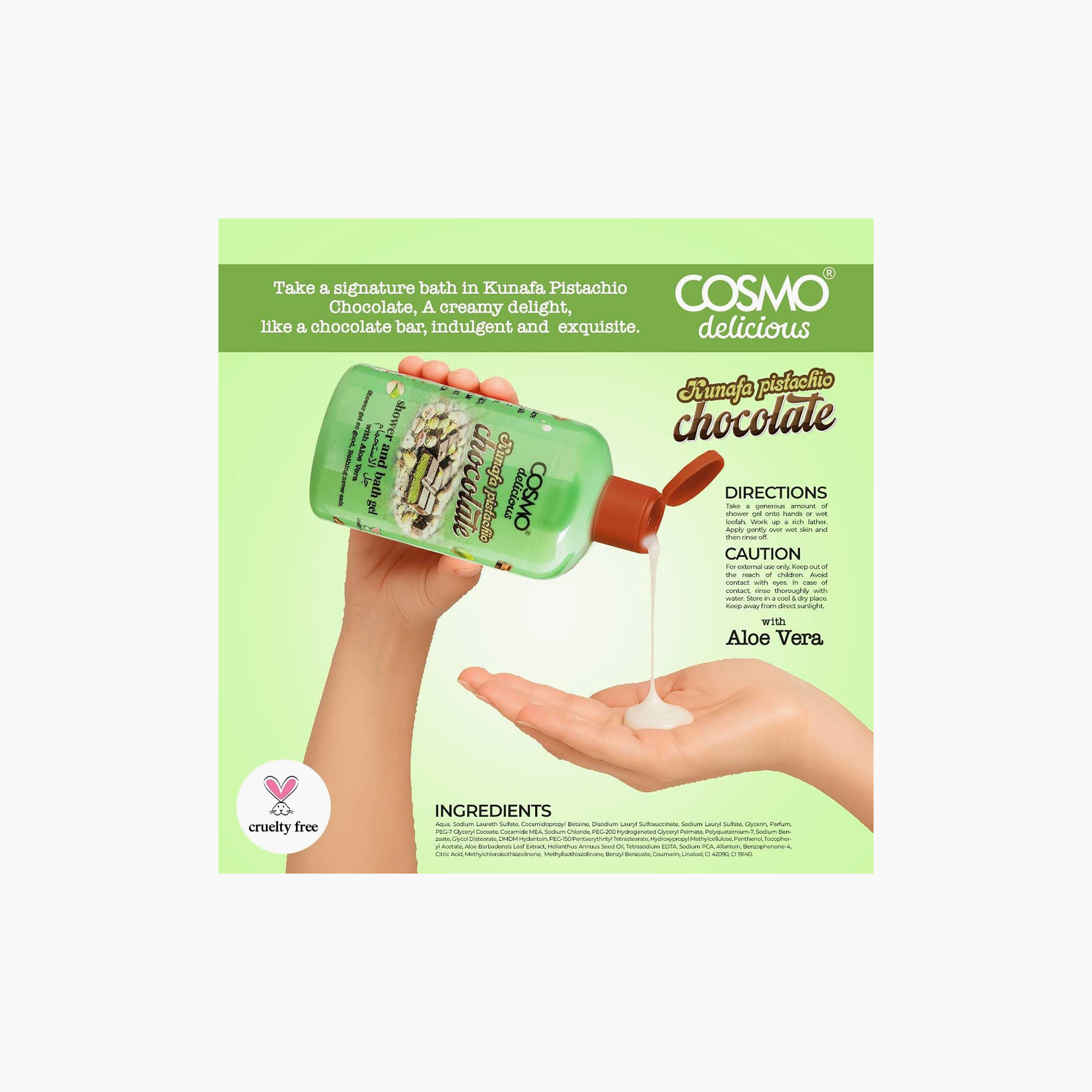 جل الاستحمام (شاور جل) "ديليشس" المنعش من كوزمو - 500 مل-beautyandpersonalcare-bathandbody-bathandshower-bodywash-image-2